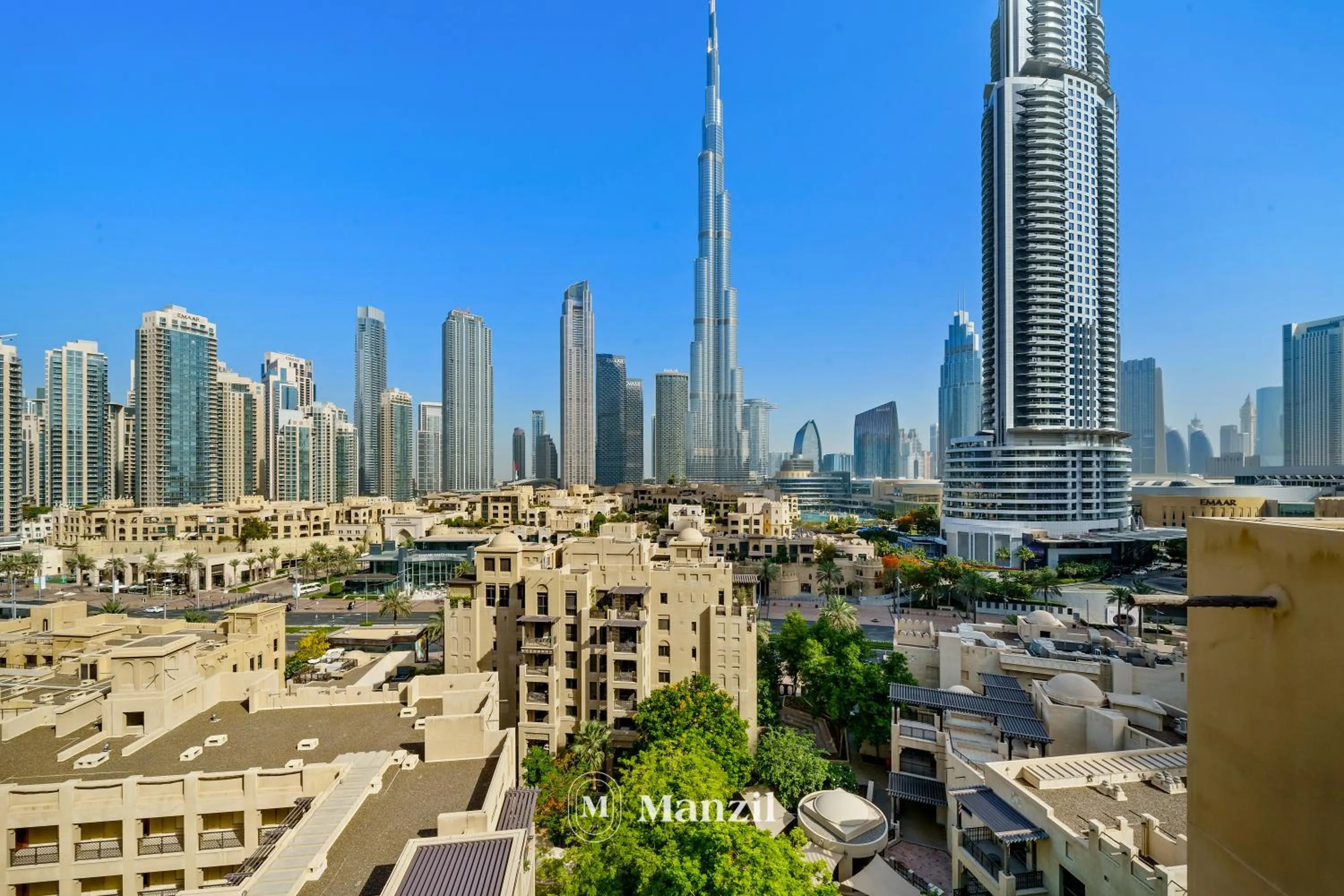City view in Manzil - Cozy 2BR Penthouse with Private Terrace and Full Burj View in Downtown