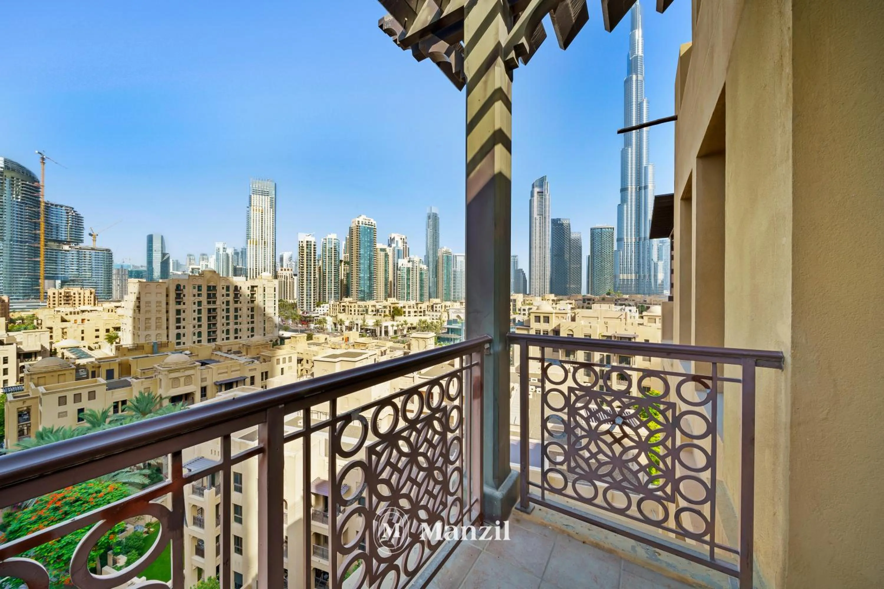 Balcony/Terrace in Manzil - Cozy 2BR Penthouse with Private Terrace and Full Burj View in Downtown