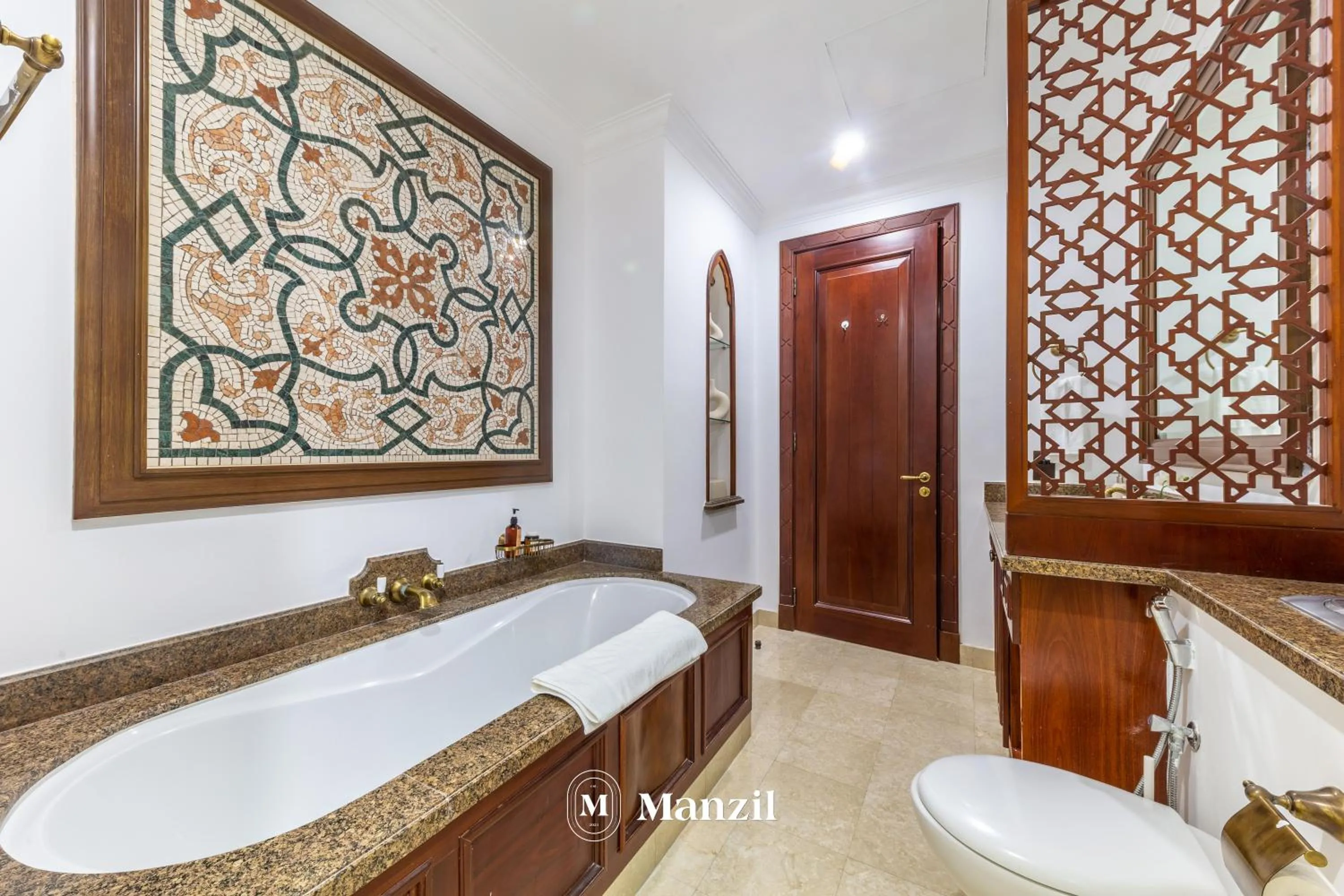 Bathroom in Manzil - Cozy 2BR Penthouse with Private Terrace and Full Burj View in Downtown