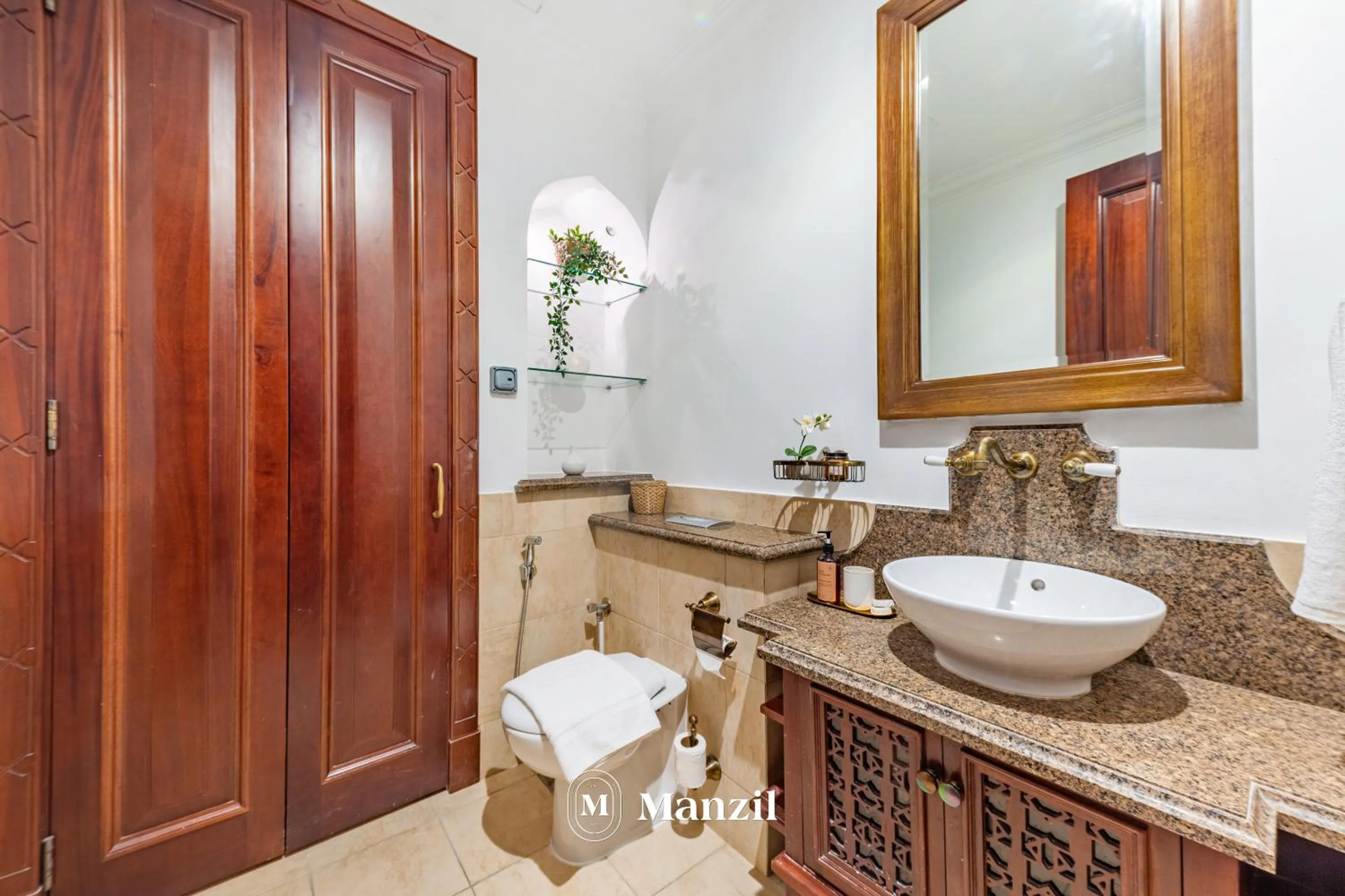 Bathroom in Manzil - Cozy 2BR Penthouse with Private Terrace and Full Burj View in Downtown