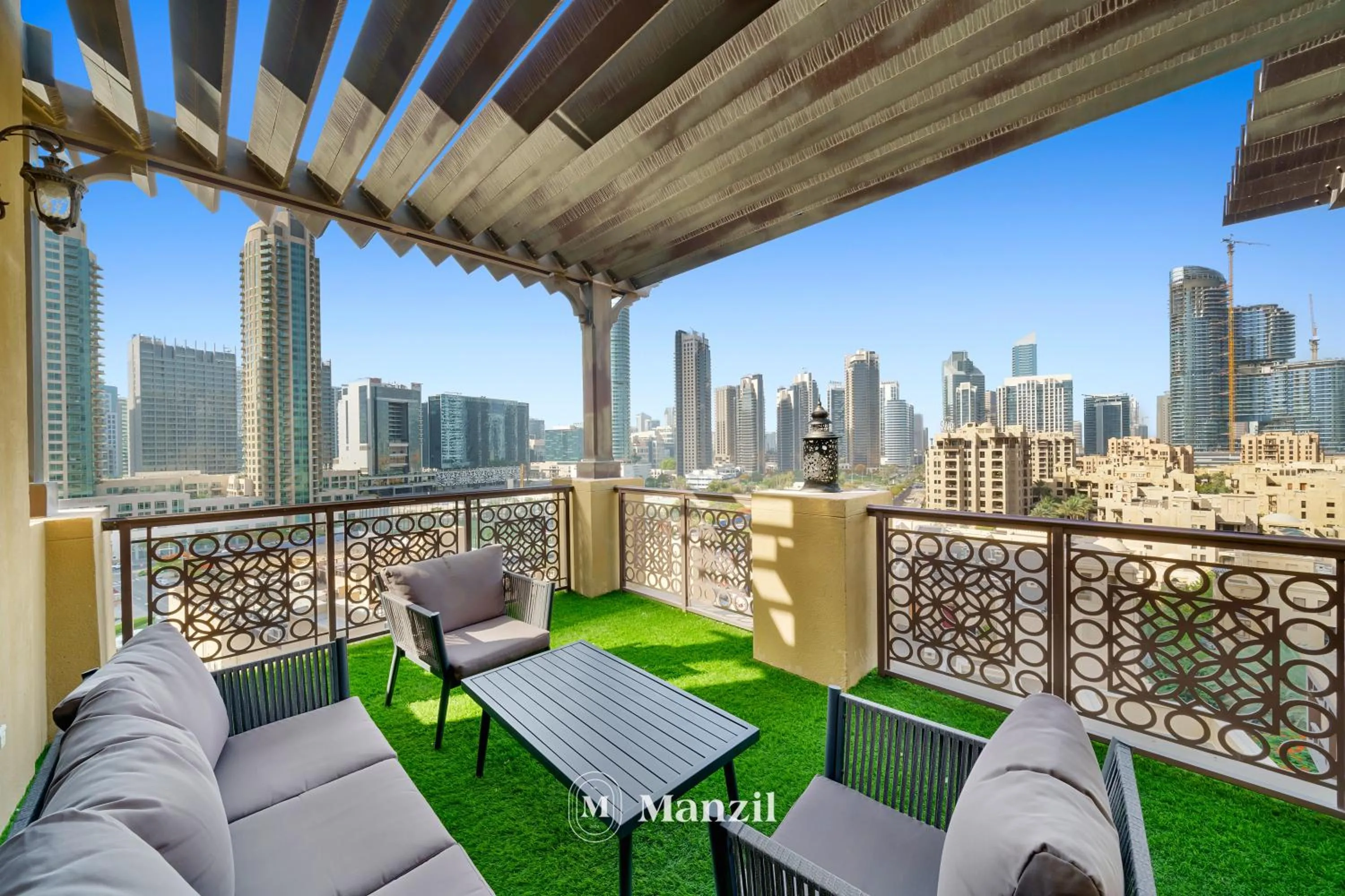 View (from property/room) in Manzil - Cozy 2BR Penthouse with Private Terrace and Full Burj View in Downtown