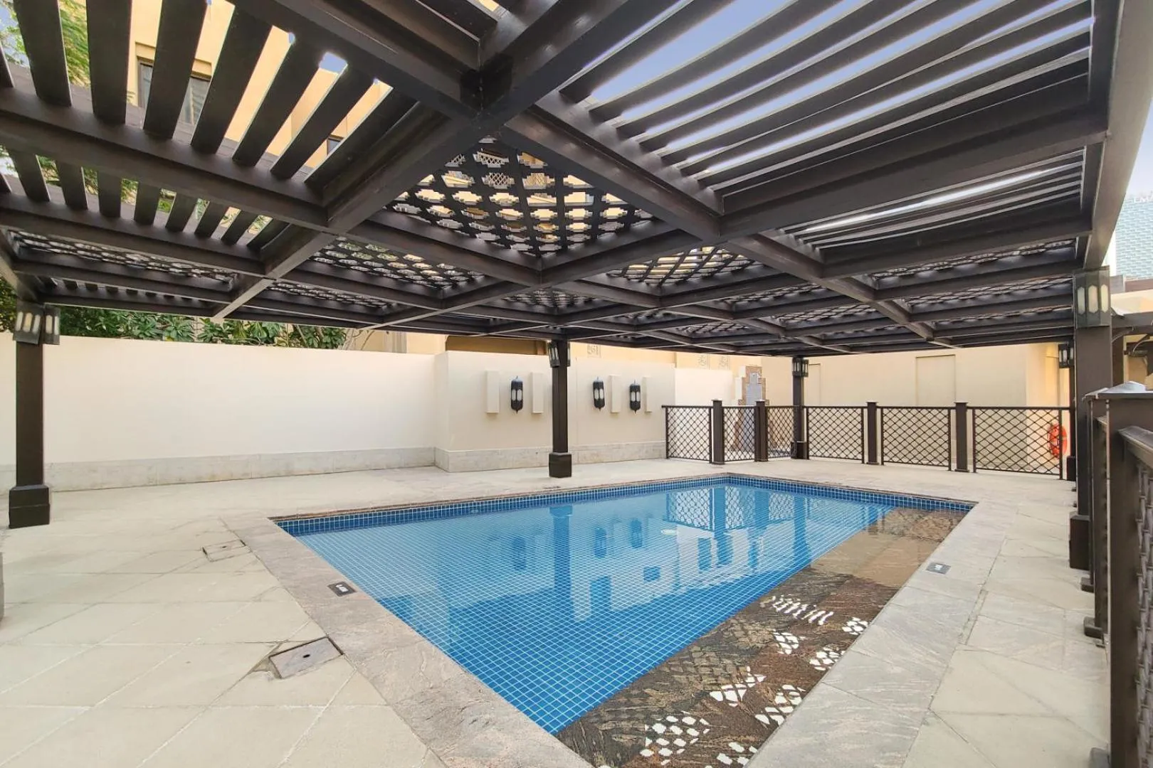 Swimming pool in Manzil - Cozy 2BR Penthouse with Private Terrace and Full Burj View in Downtown