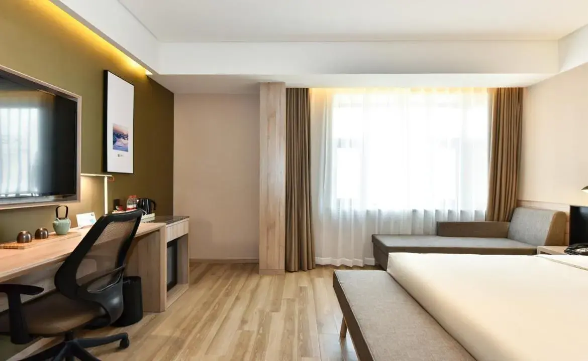 Bed in Atour Hotel Dalian Development Zone Jinma Road Bed in Atour Hotel Dalian Development Zone Jinma Road