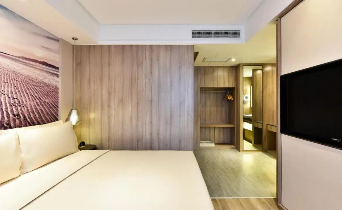 Bed in Atour Hotel Dalian Development Zone Jinma Road Bed in Atour Hotel Dalian Development Zone Jinma Road