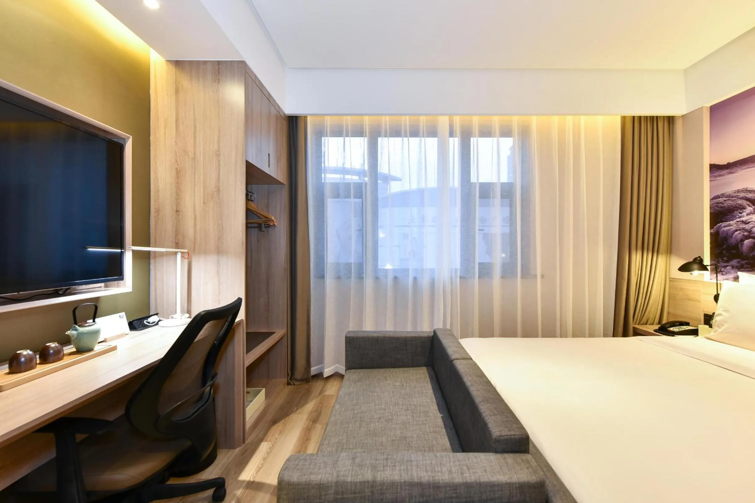 Bed in Atour Hotel Dalian Development Zone Jinma Road