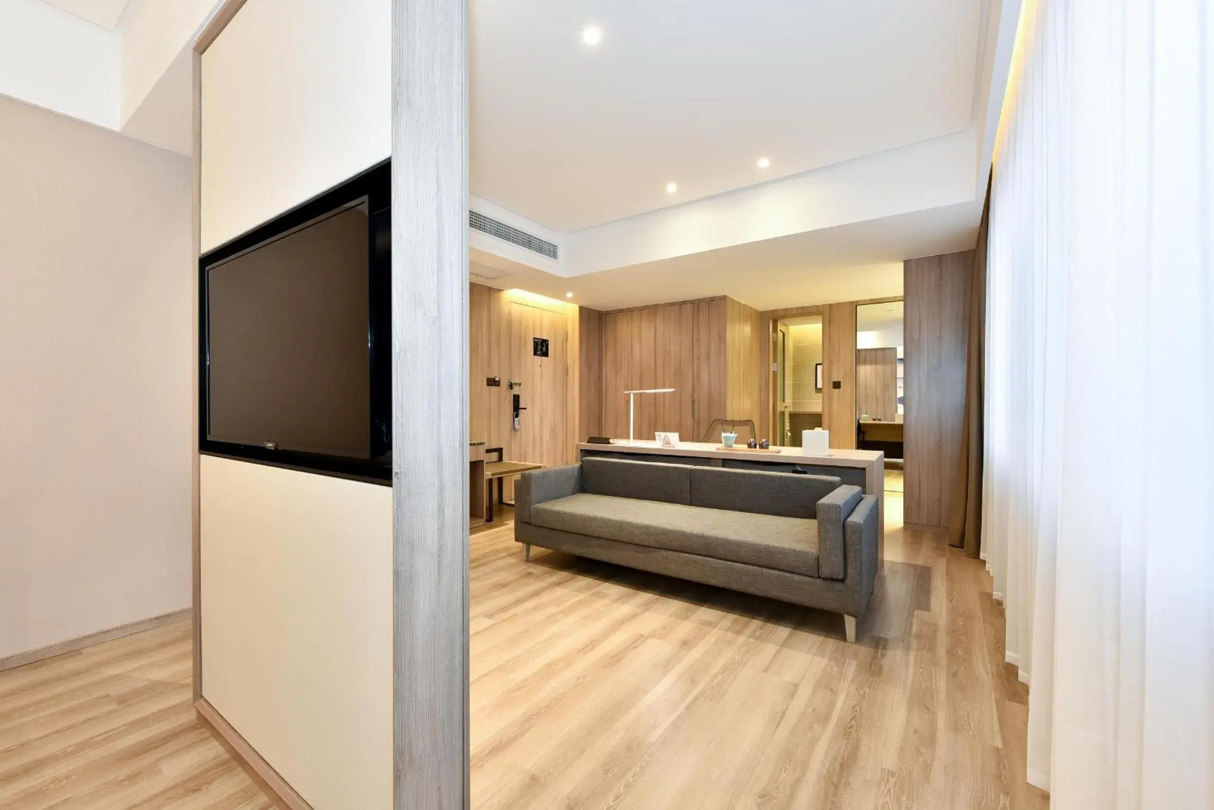 Bed in Atour Hotel Dalian Development Zone Jinma Road Bed in Atour Hotel Dalian Development Zone Jinma Road