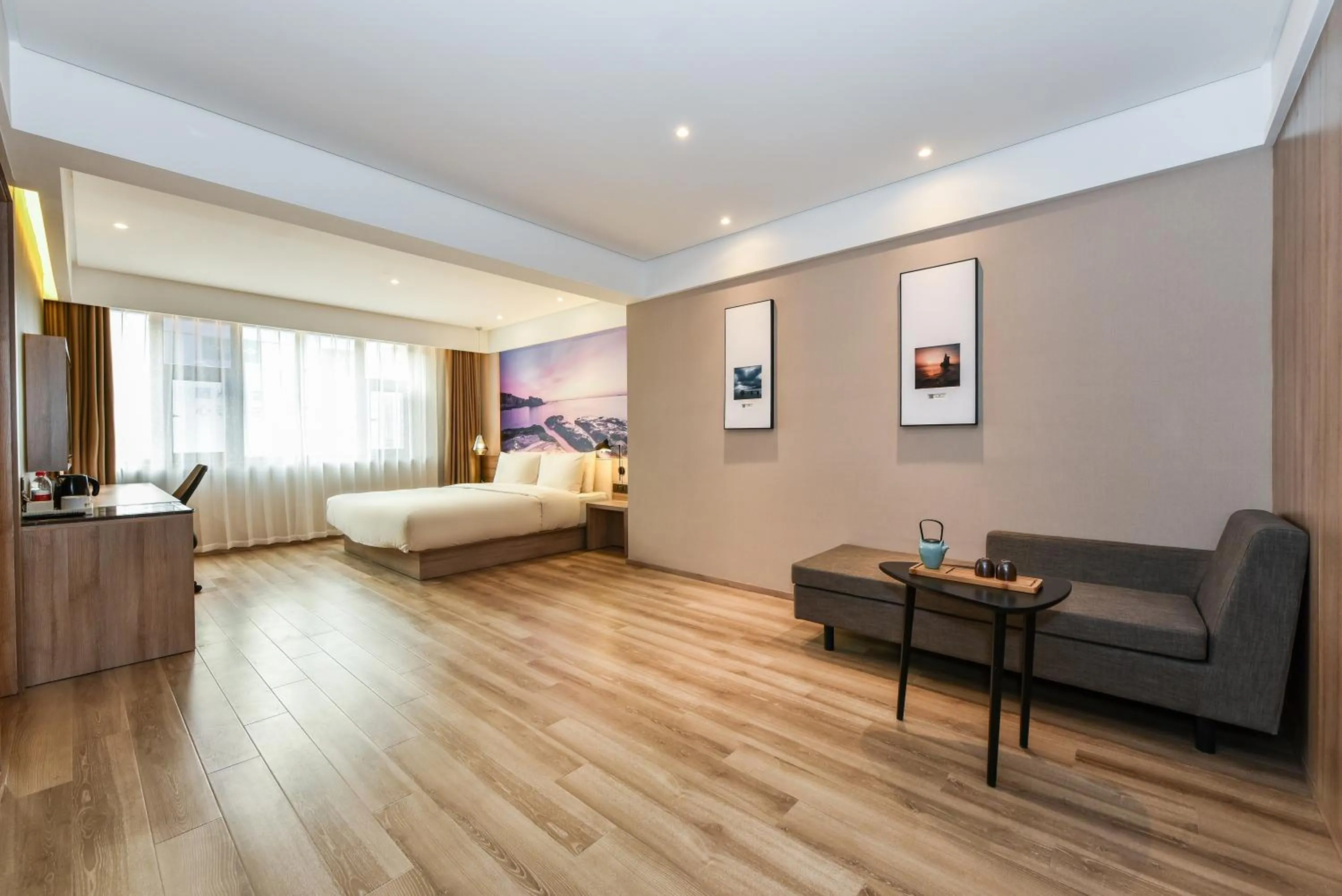 Bed in Atour Hotel Dalian Development Zone Jinma Road