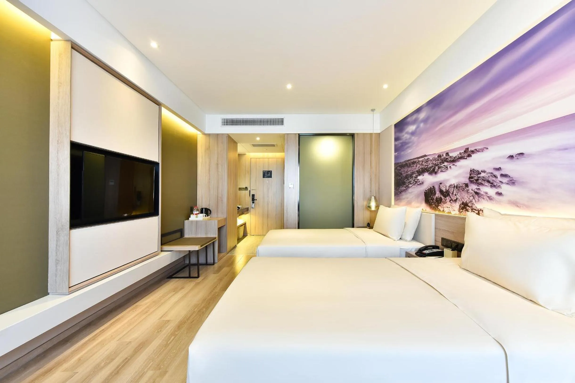 Bed in Atour Hotel Dalian Development Zone Jinma Road