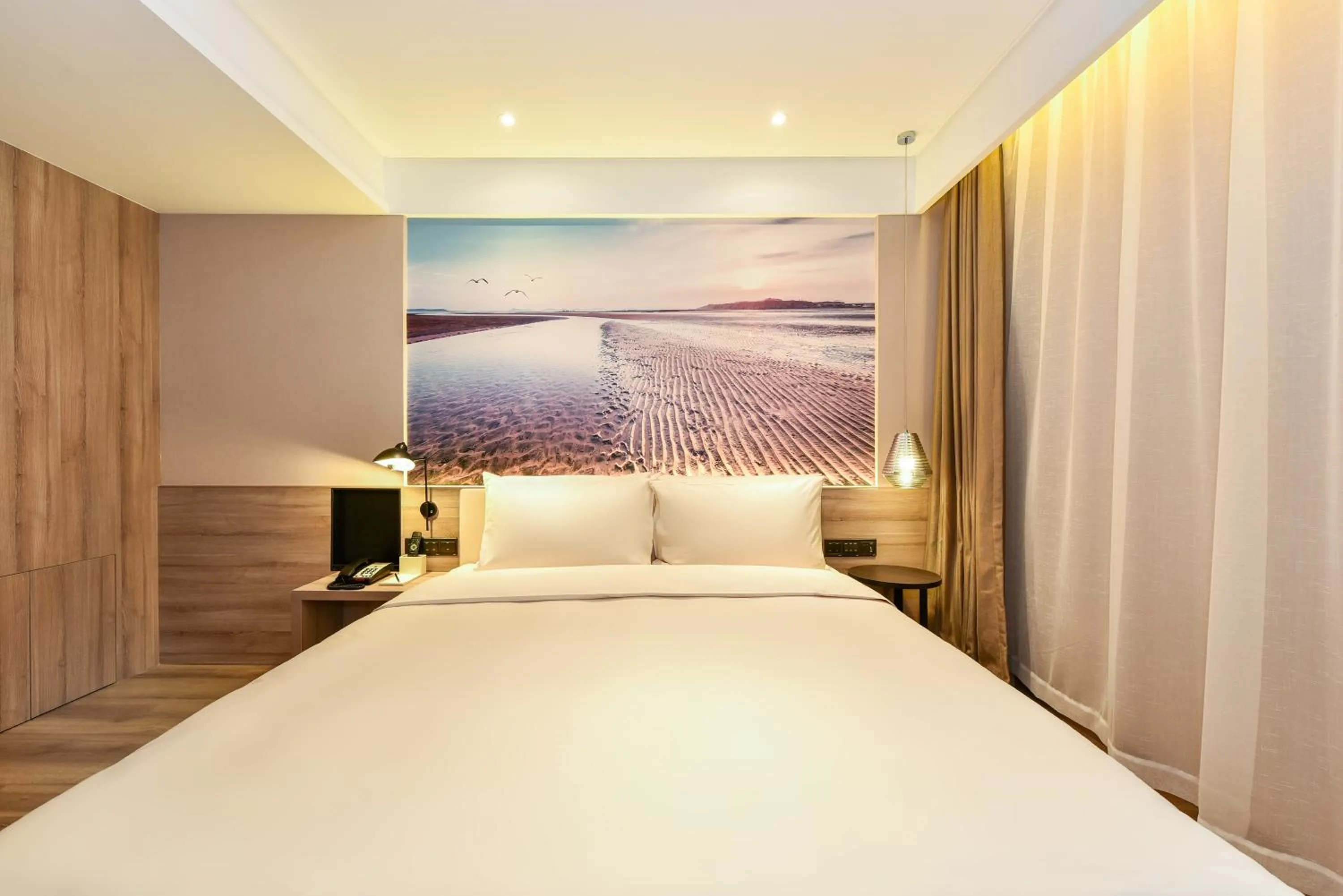 Bed in Atour Hotel Dalian Development Zone Jinma Road