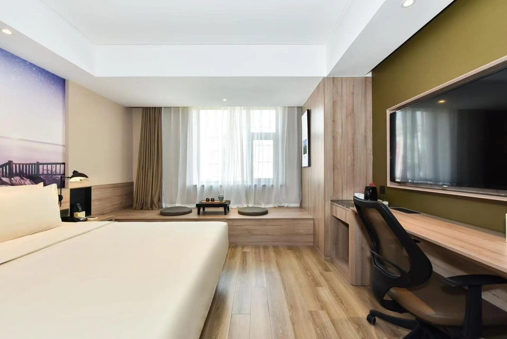 Bed in Atour Hotel Dalian Development Zone Jinma Road