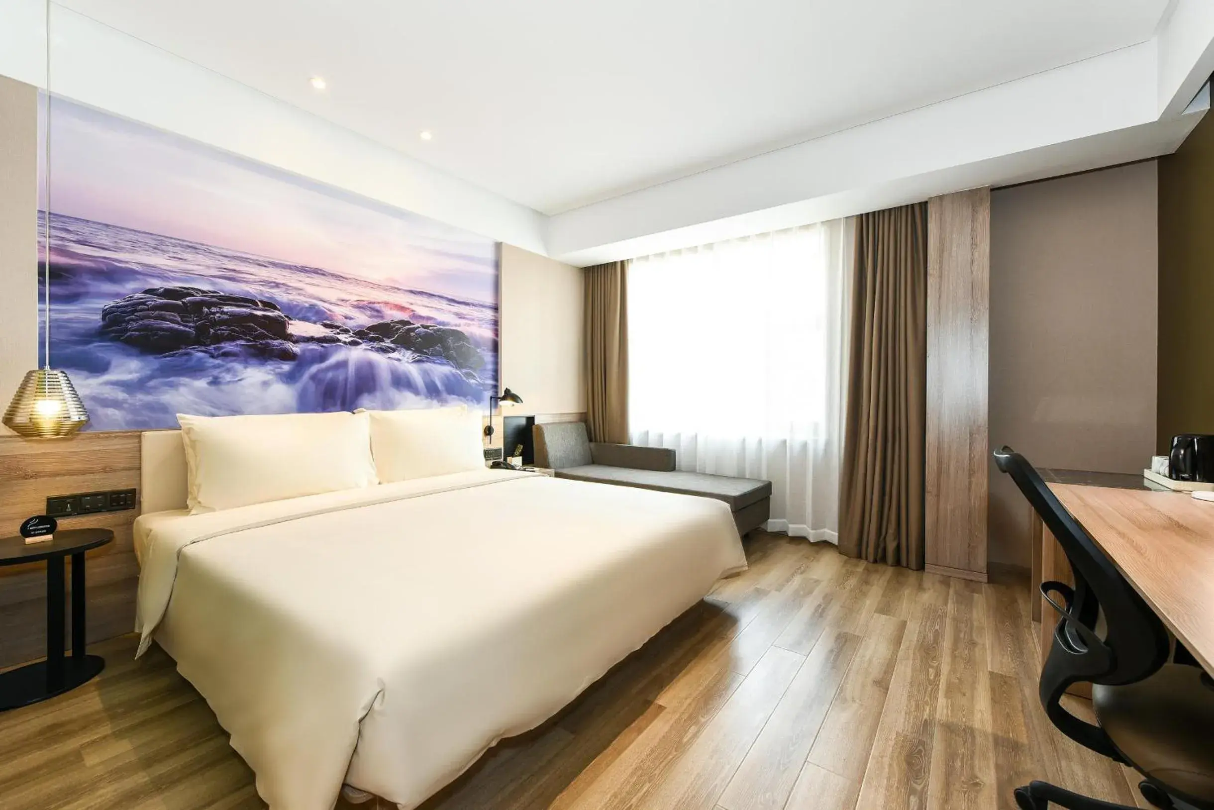 Bed in Atour Hotel Dalian Development Zone Jinma Road Bed in Atour Hotel Dalian Development Zone Jinma Road