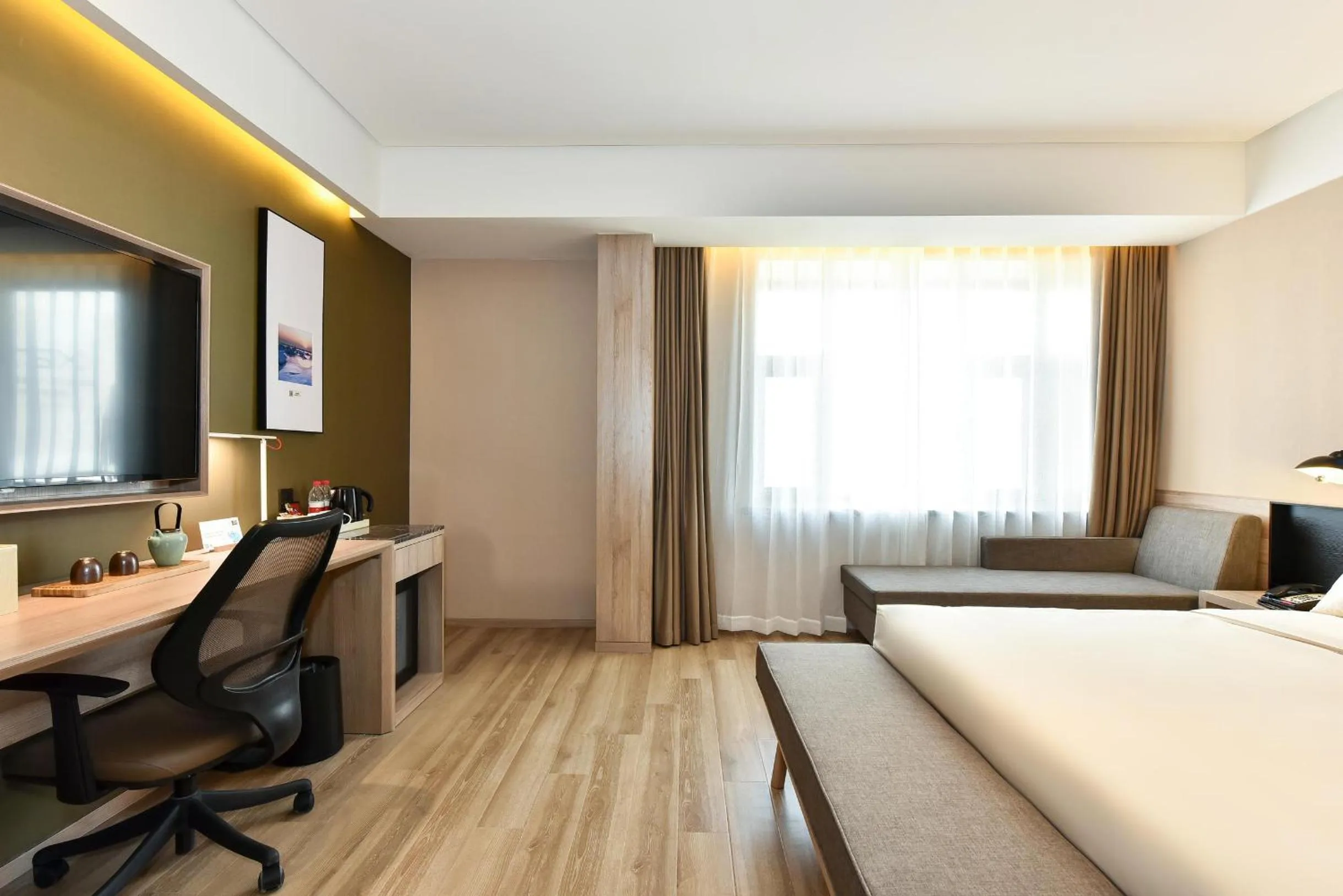 Bed in Atour Hotel Dalian Development Zone Jinma Road
