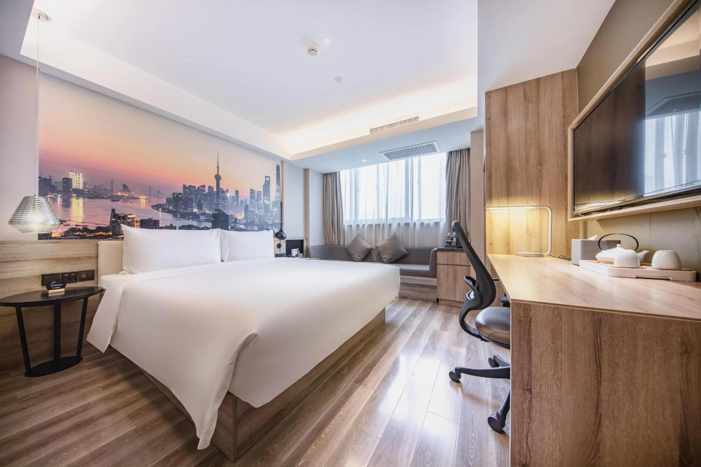 Bed in Atour Hotel Shanghai Lujiazui Babaiban