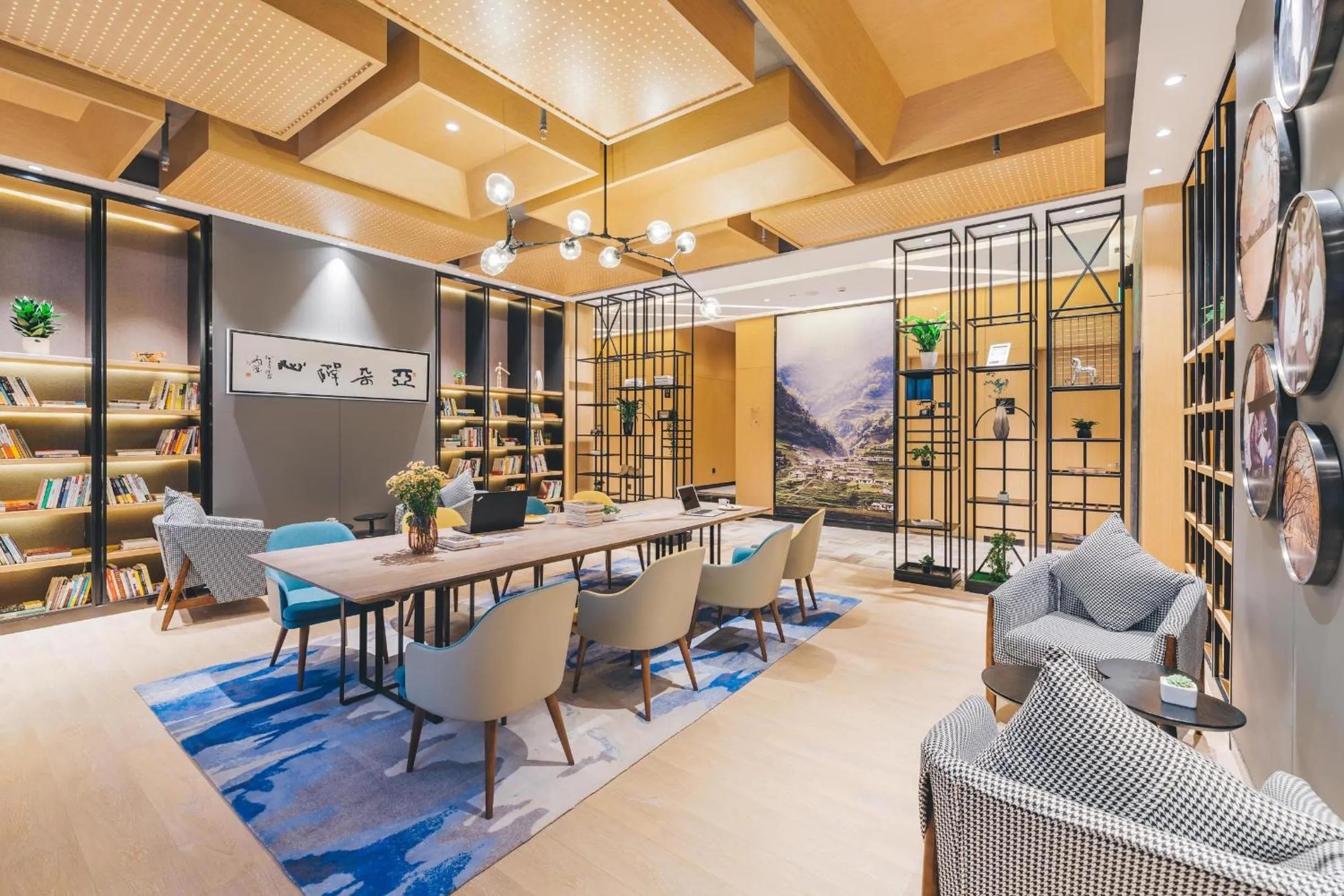 Living room in Atour Hotel Shanghai New International Expo Center Maglev Station