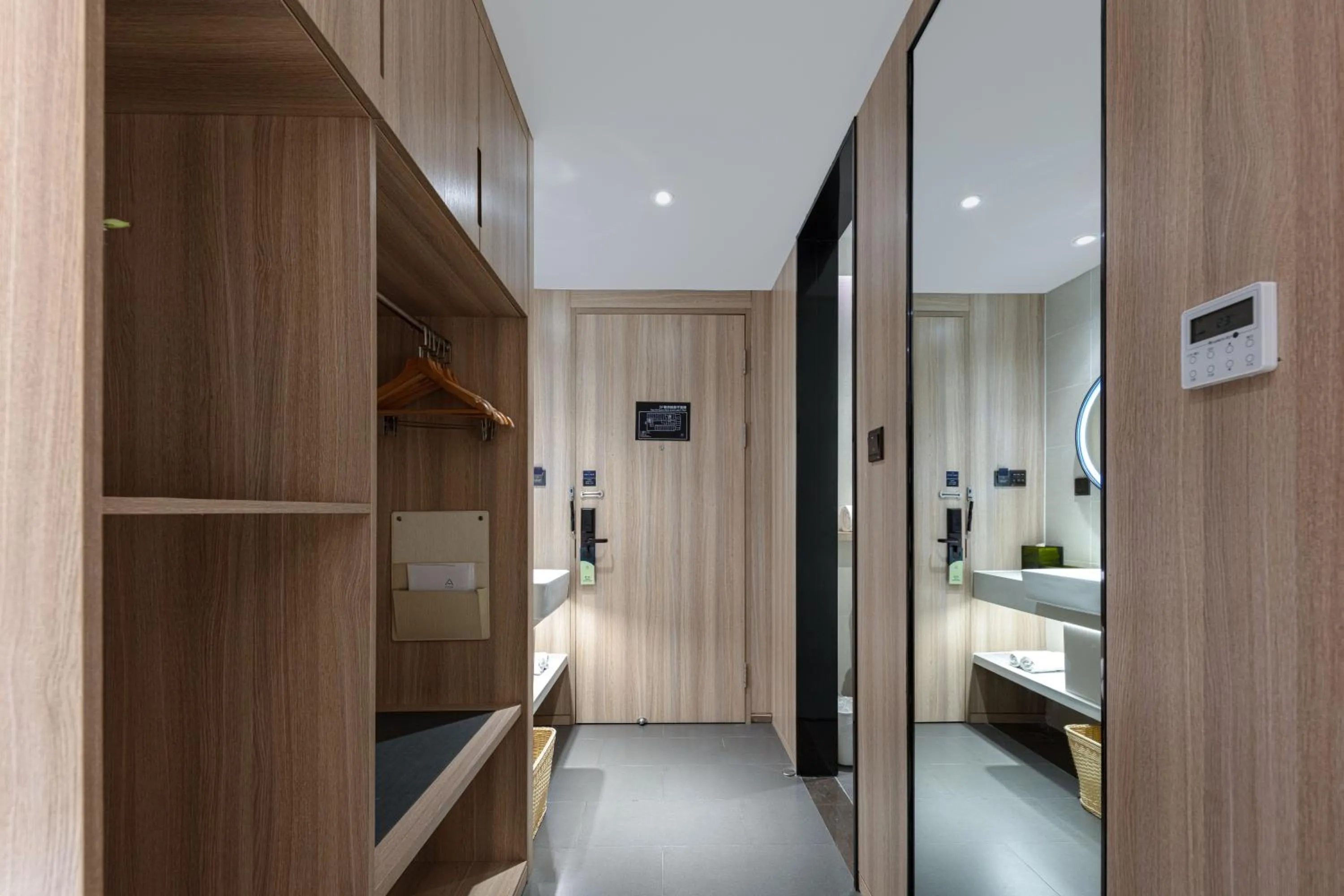 wardrobe, Bed in Atour Hotel Shanghai Hongqiao Korea Street