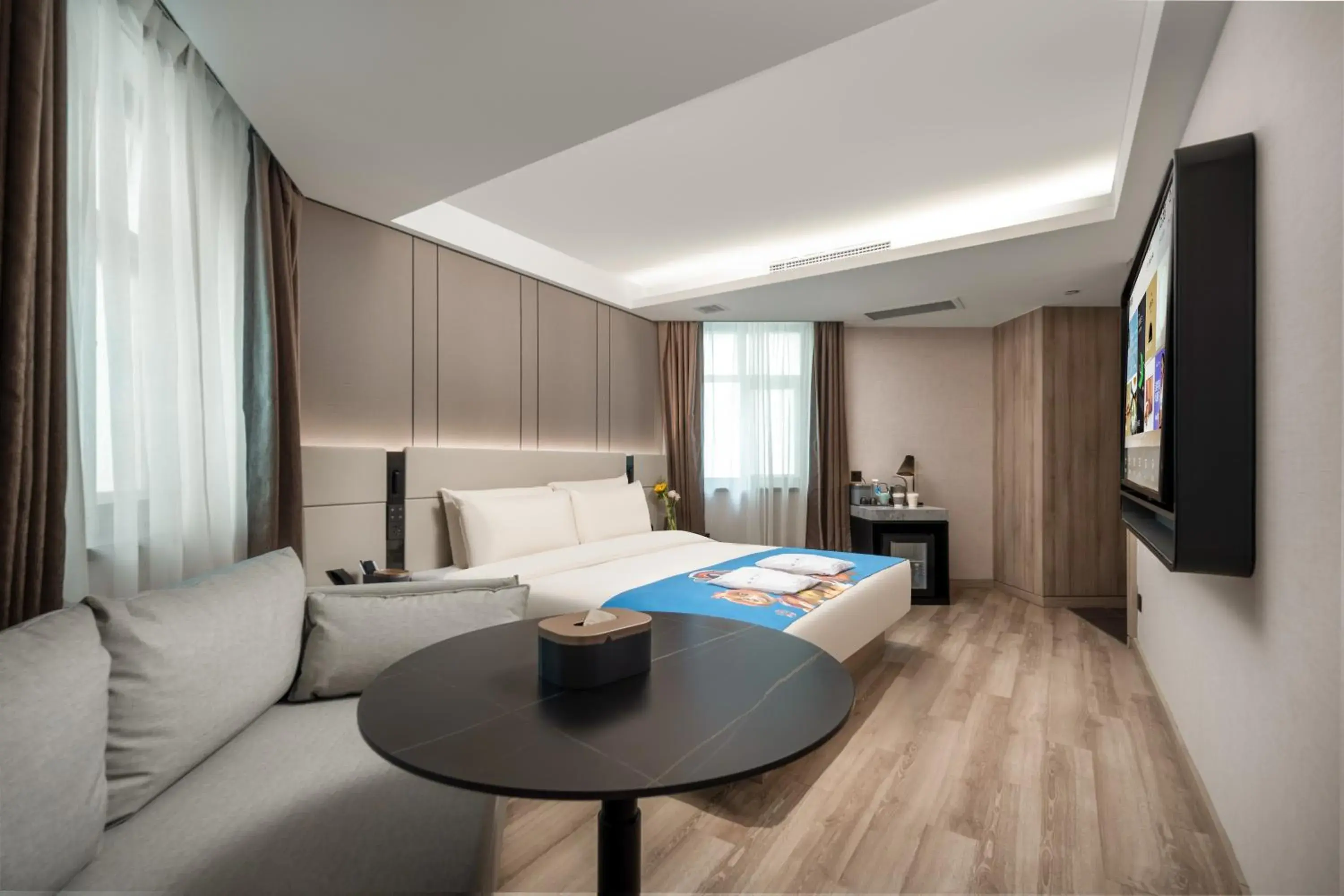 Bed in Atour Hotel Qingdao Olympic Sailing Center May Fourth Square Bed in Atour Hotel Qingdao Olympic Sailing Center May Fourth Square