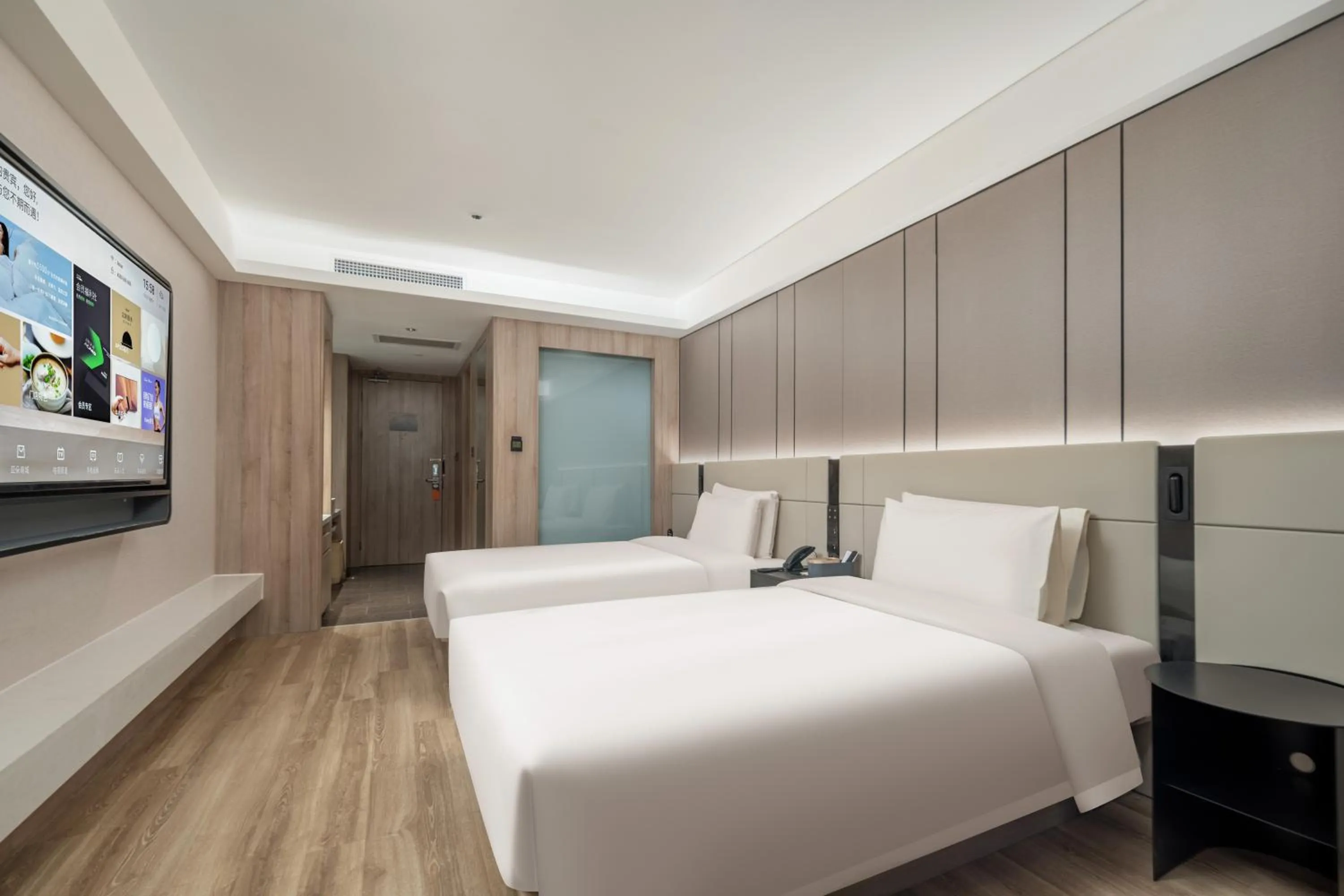 Bed in Atour Hotel Qingdao Olympic Sailing Center May Fourth Square