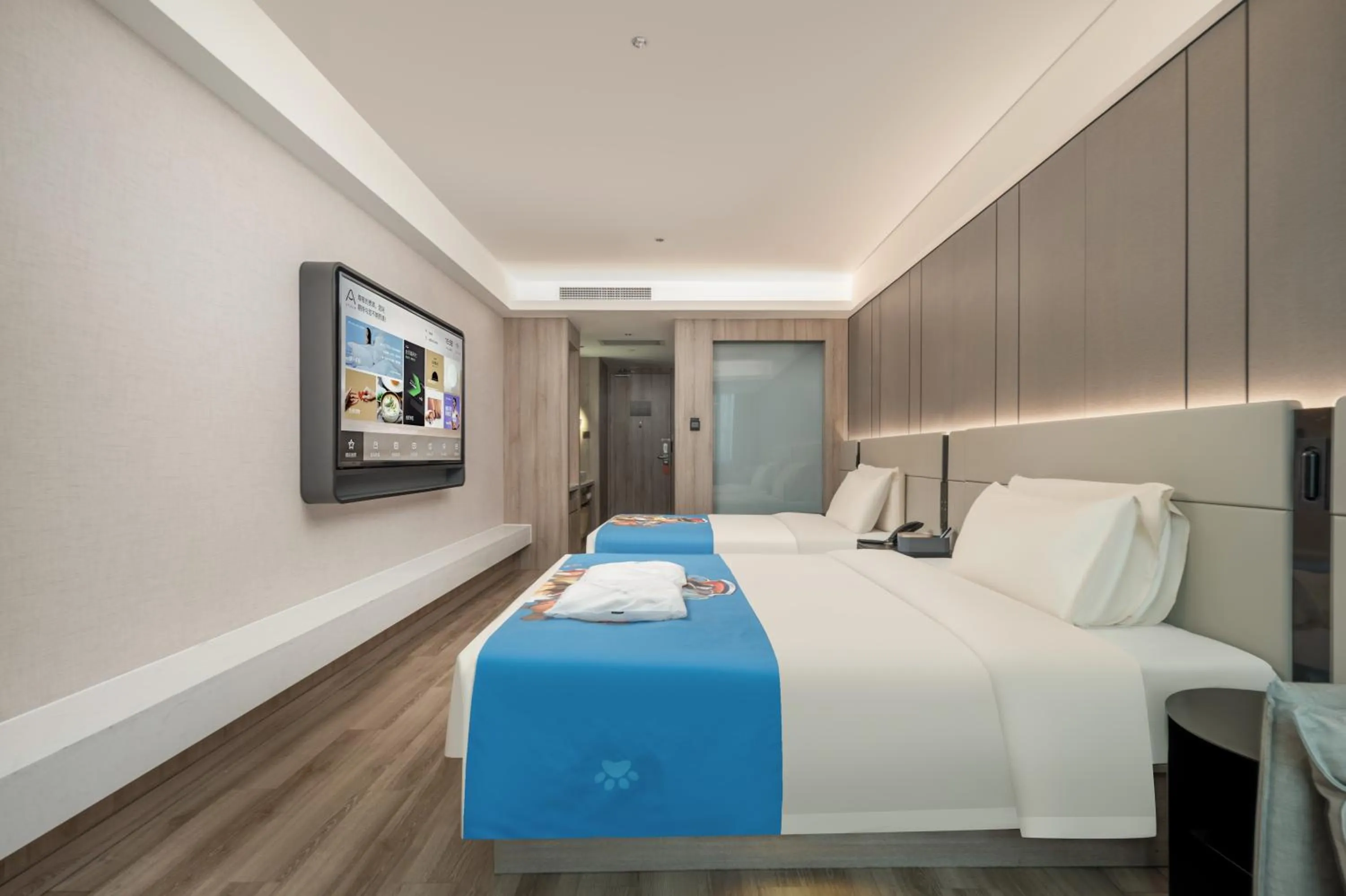 Bed in Atour Hotel Qingdao Olympic Sailing Center May Fourth Square