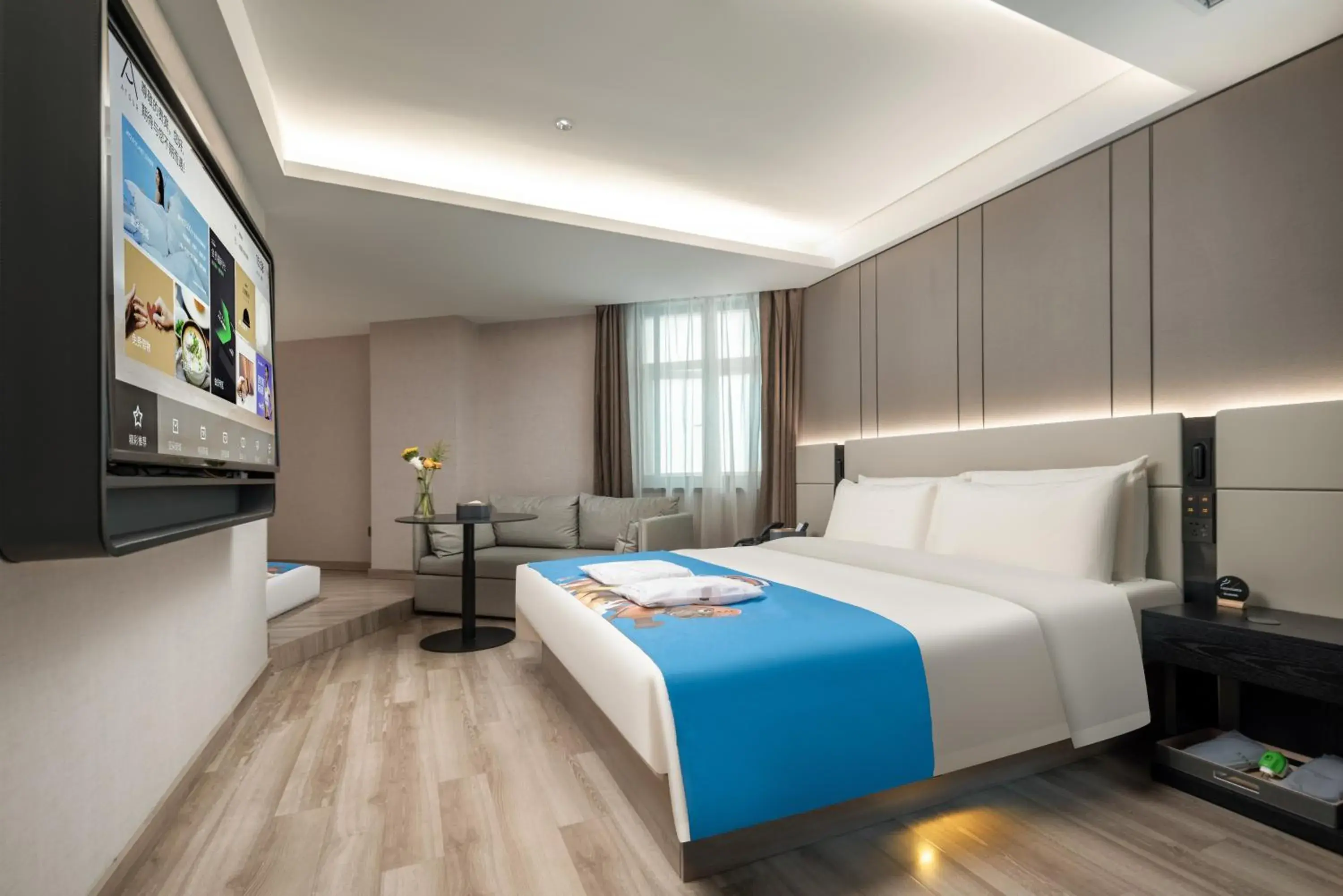 Bed in Atour Hotel Qingdao Olympic Sailing Center May Fourth Square Bed in Atour Hotel Qingdao Olympic Sailing Center May Fourth Square