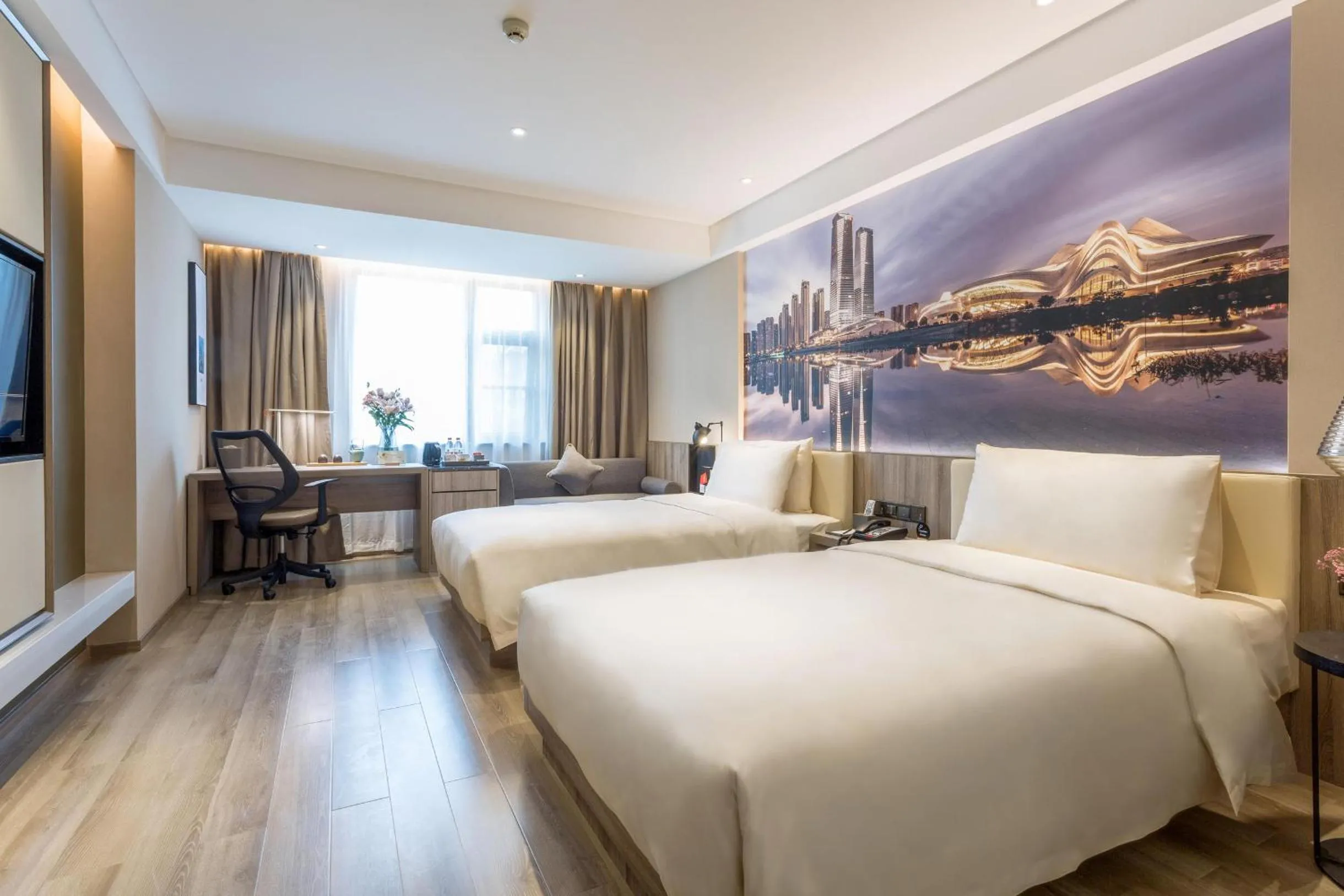Bed in Atour Hotel Changsha IFC Center