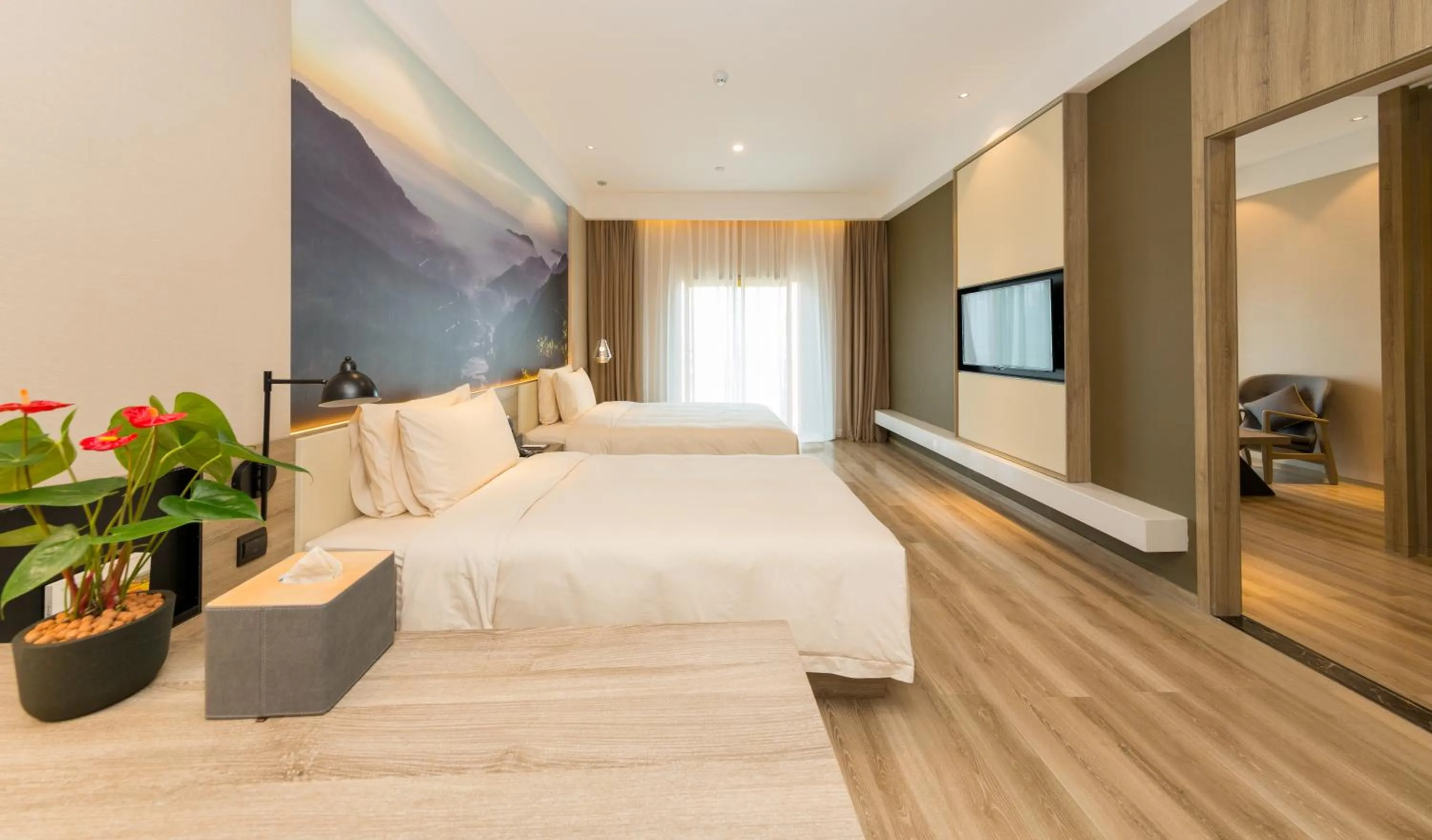 Bed in Atour Hotel Chongqing Hongyadong Riverview