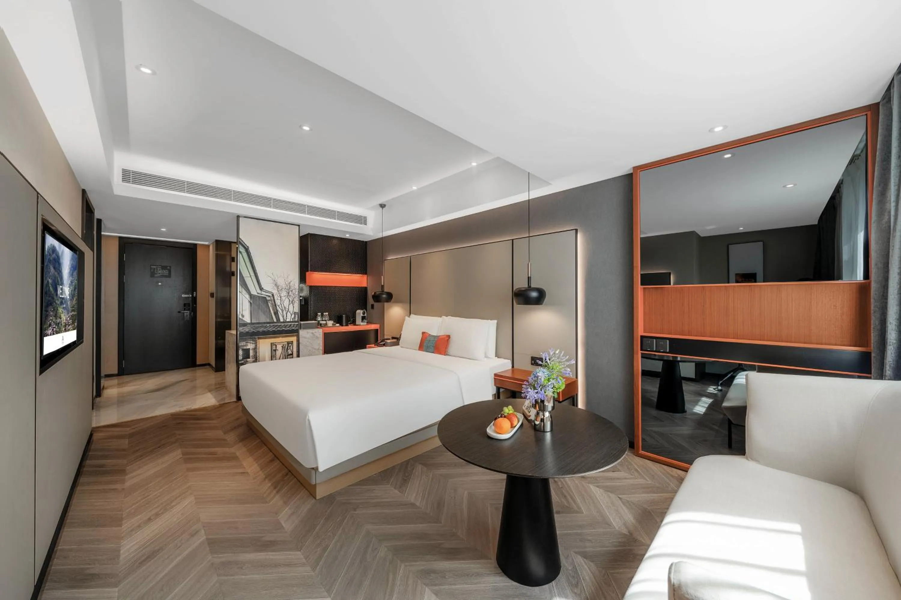 Bed in Atour S Hotel Chengdu Taikoo Li