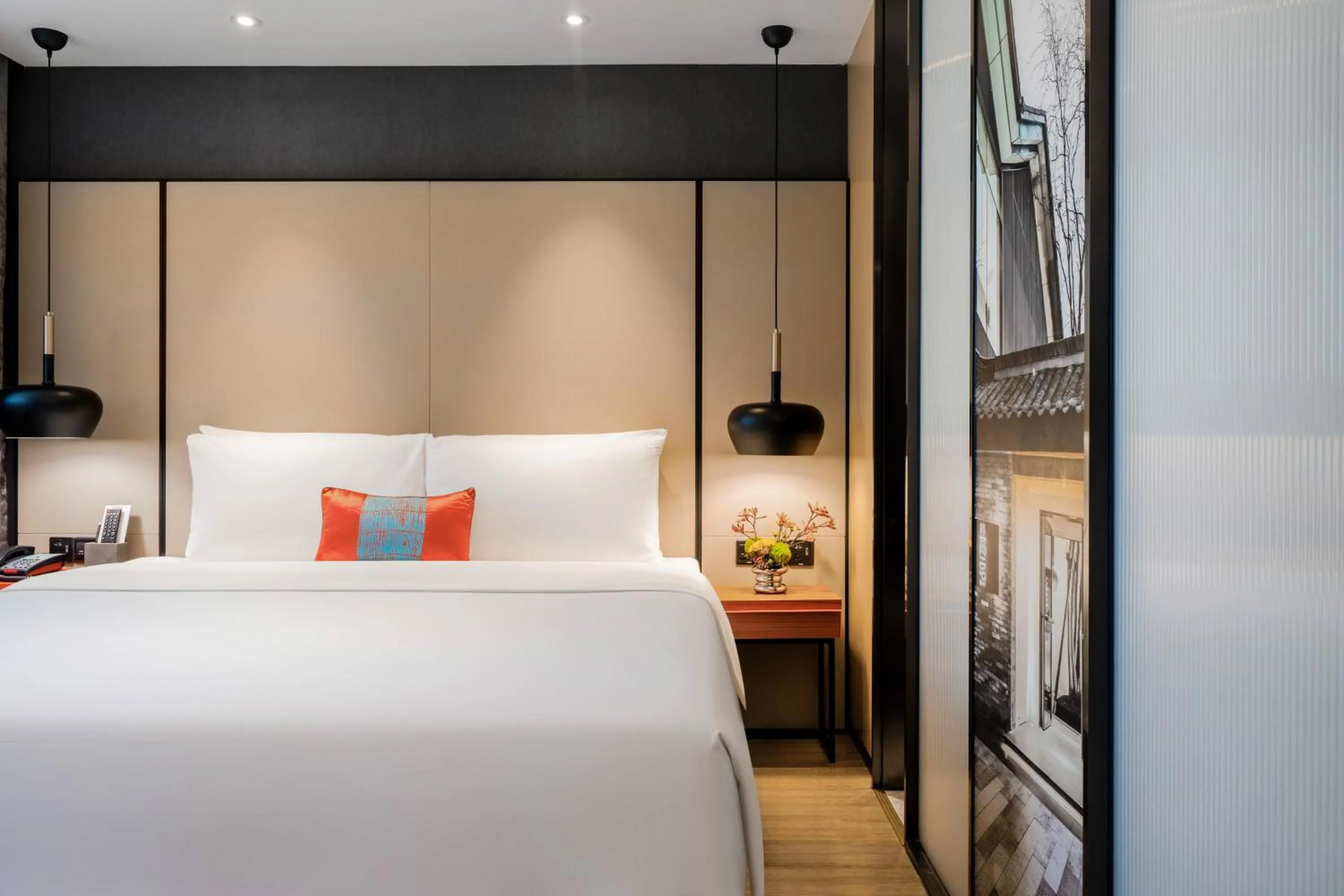 Bed in Atour S Hotel Chengdu Taikoo Li