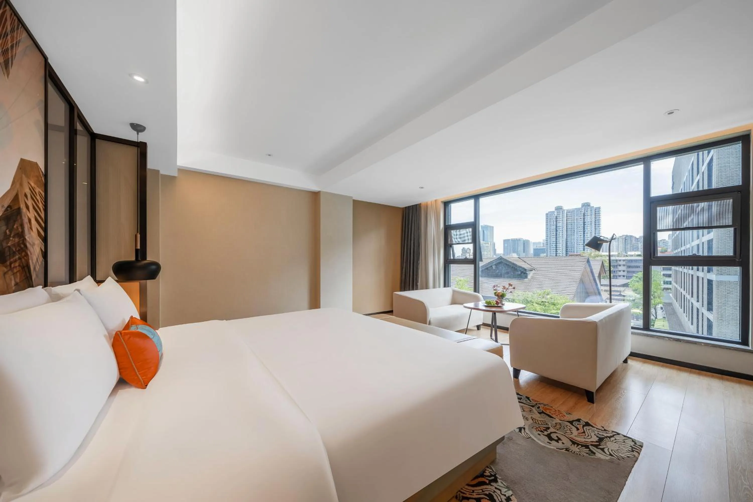 Bed in Atour S Hotel Chengdu Taikoo Li