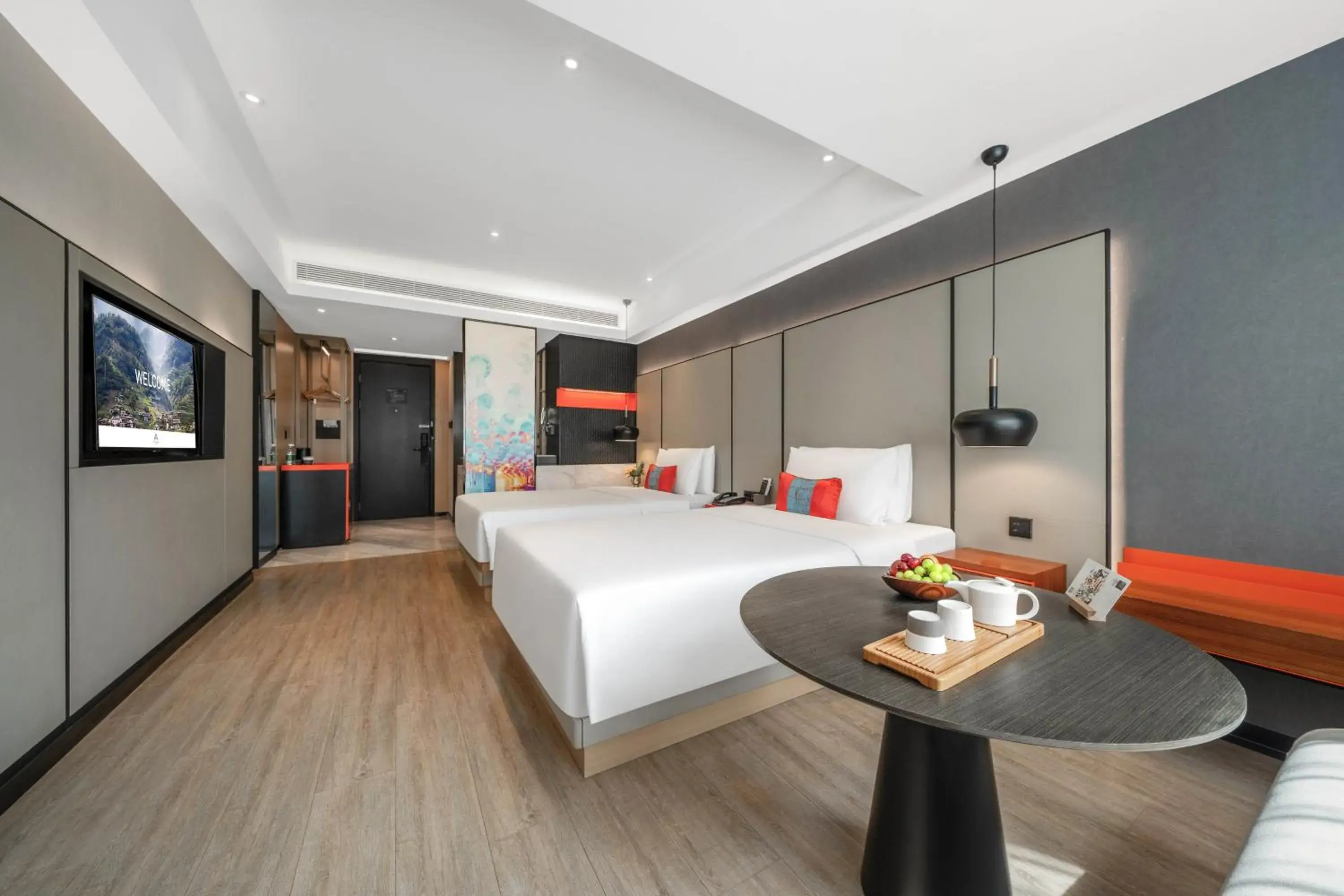 Bed in Atour S Hotel Chengdu Taikoo Li Bed in Atour S Hotel Chengdu Taikoo Li