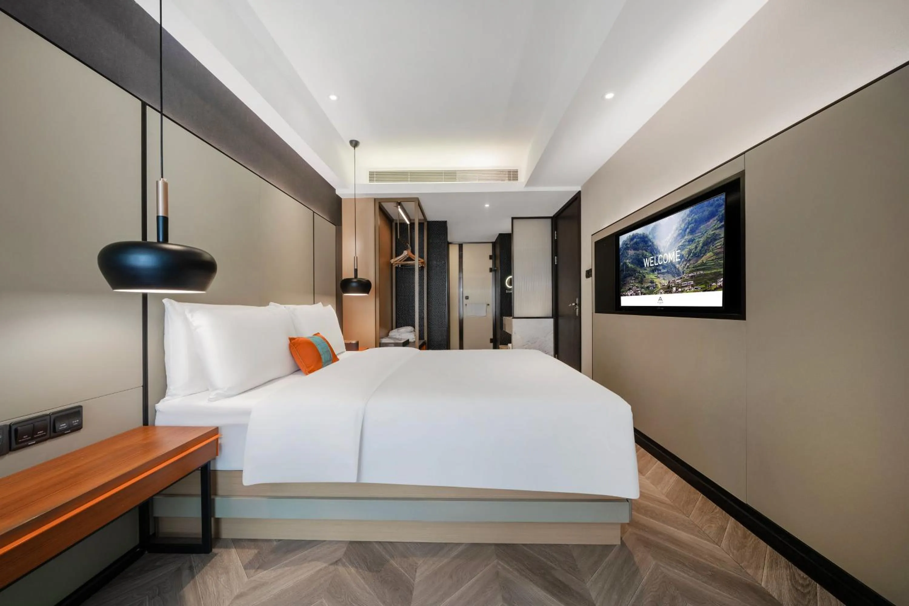 Bed in Atour S Hotel Chengdu Taikoo Li