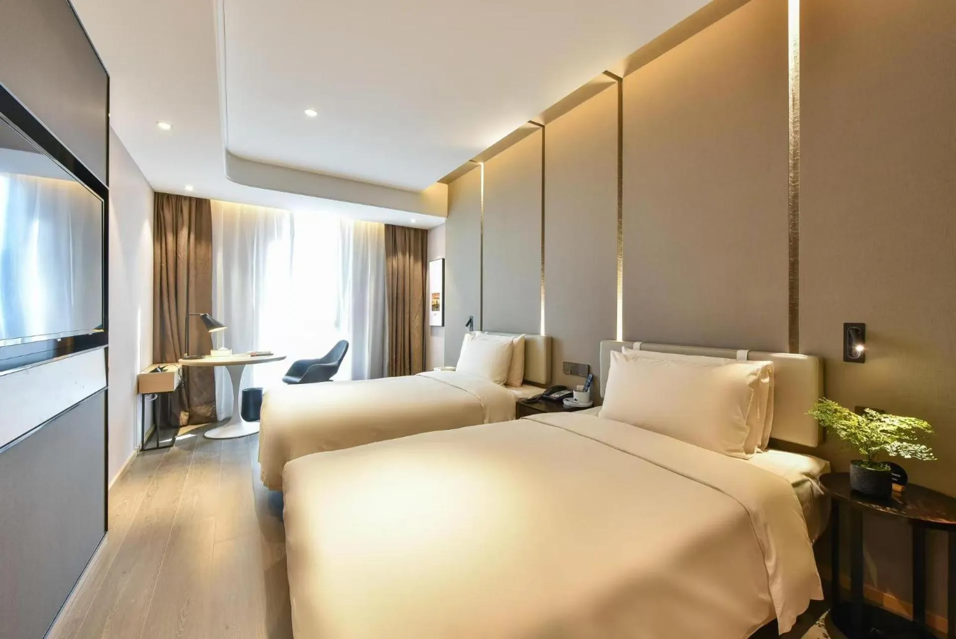 Bed in Atour Hotel Beijing Chaoyangmen