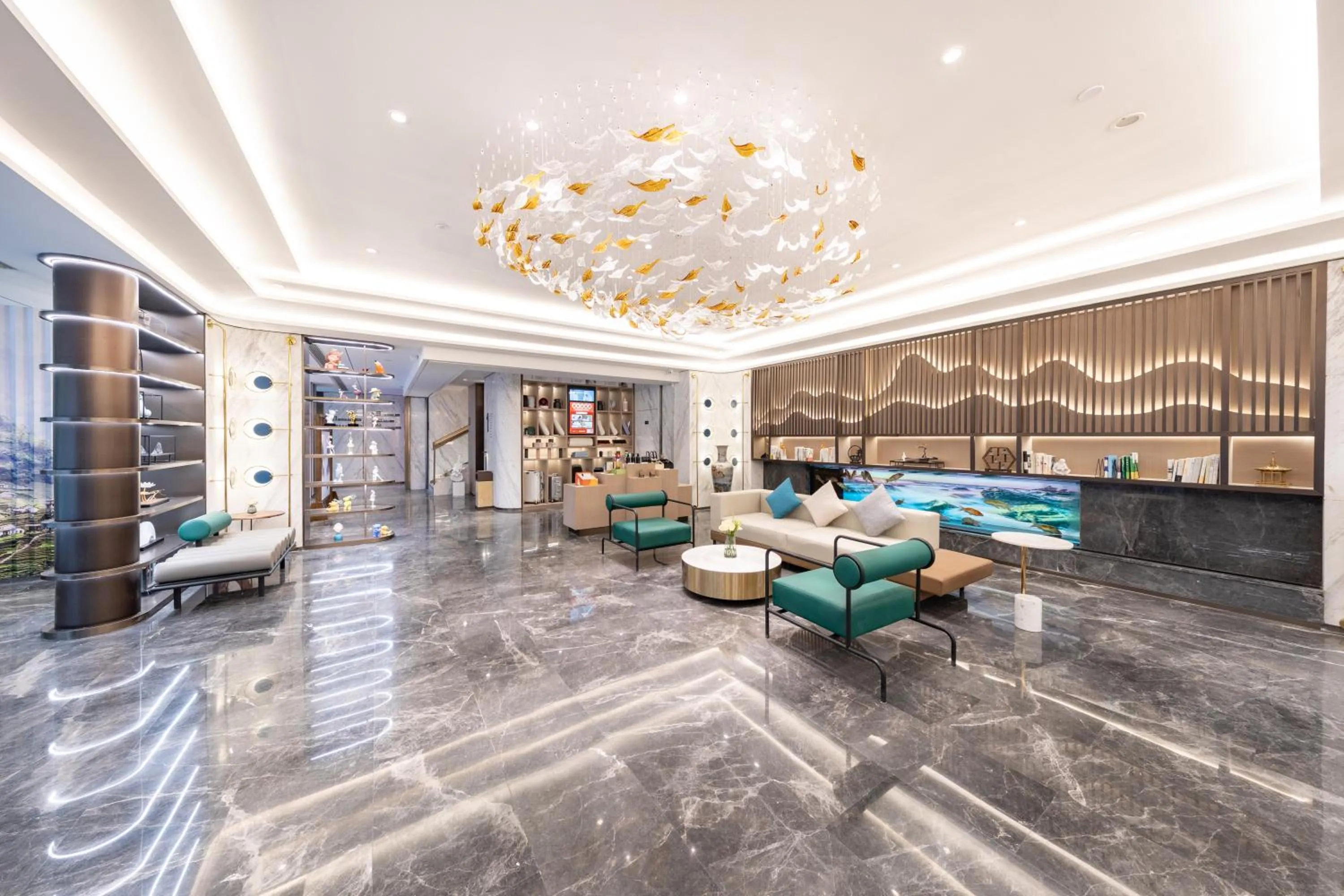 Lobby or reception in Atour Hotel Suzhou Guanqian Street Leqiao Station