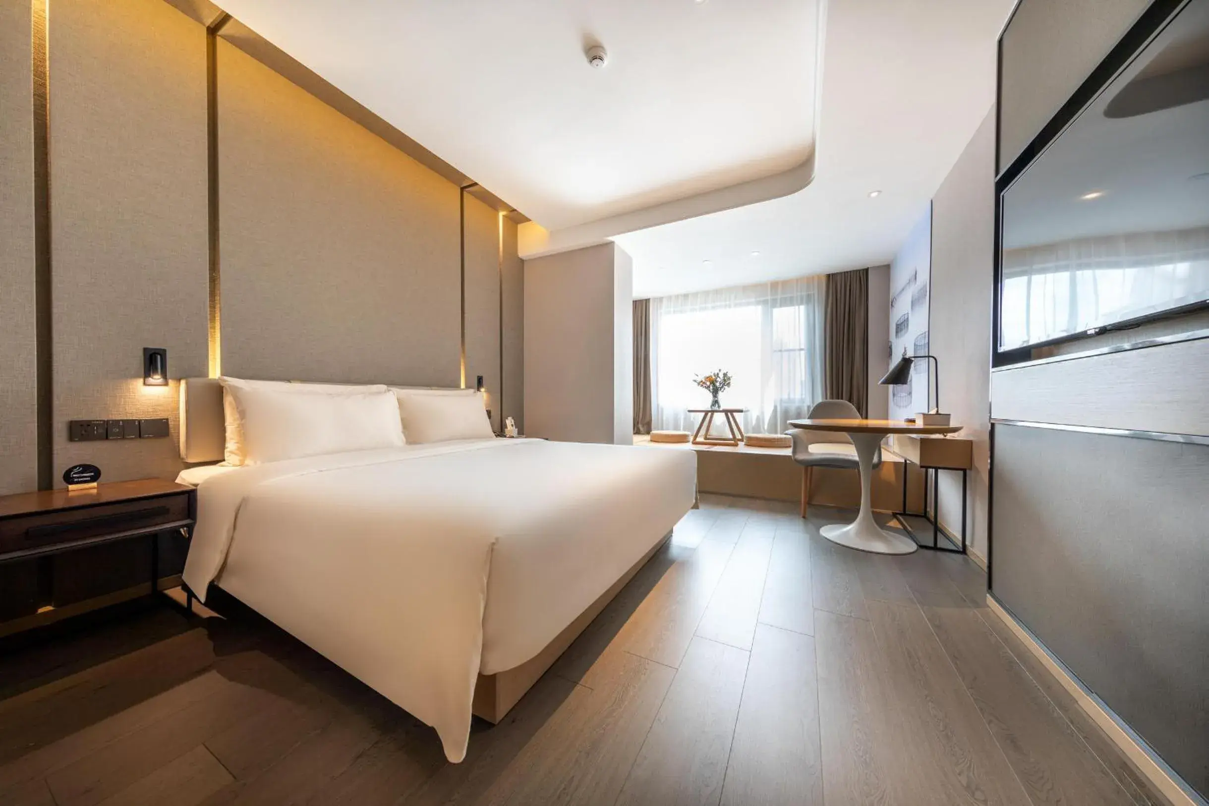 Photo of the whole room, Bed in 厦门火车站明发广场亚朵酒店 Photo of the whole room, Bed in 厦门火车站明发广场亚朵酒店