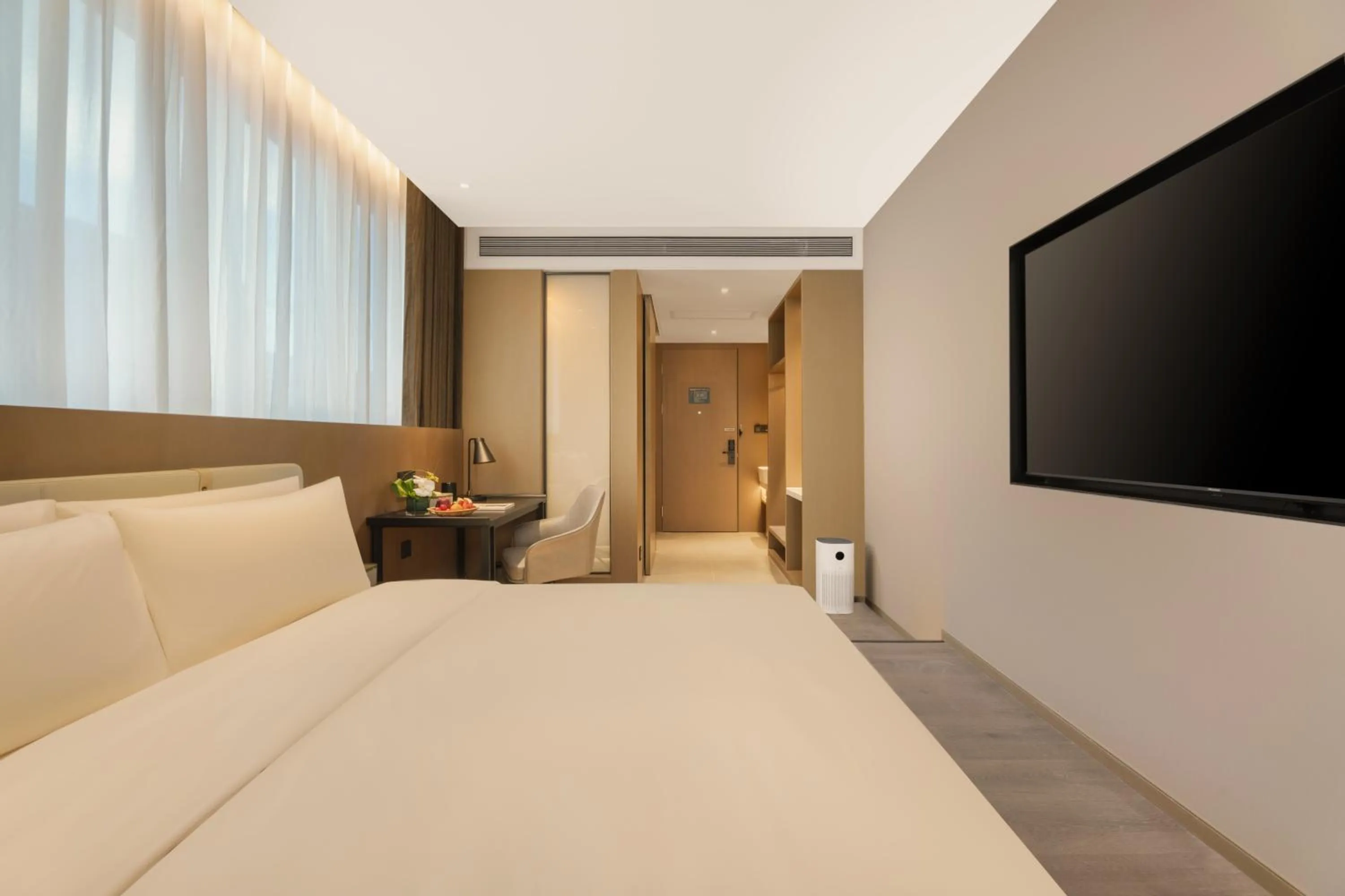 Bed in Atour Hotel Jinan West Railway Station