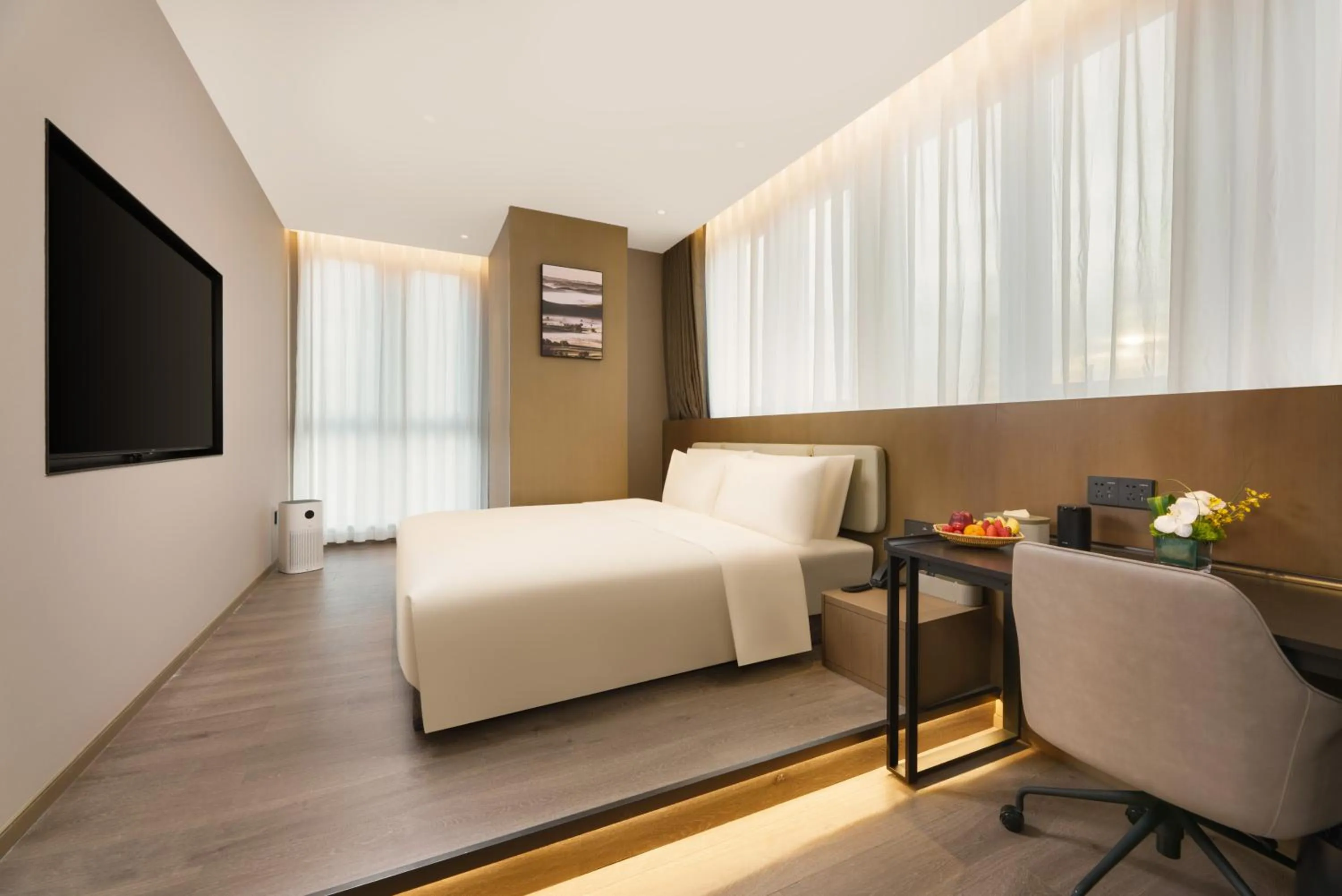 Bed in Atour Hotel Jinan West Railway Station