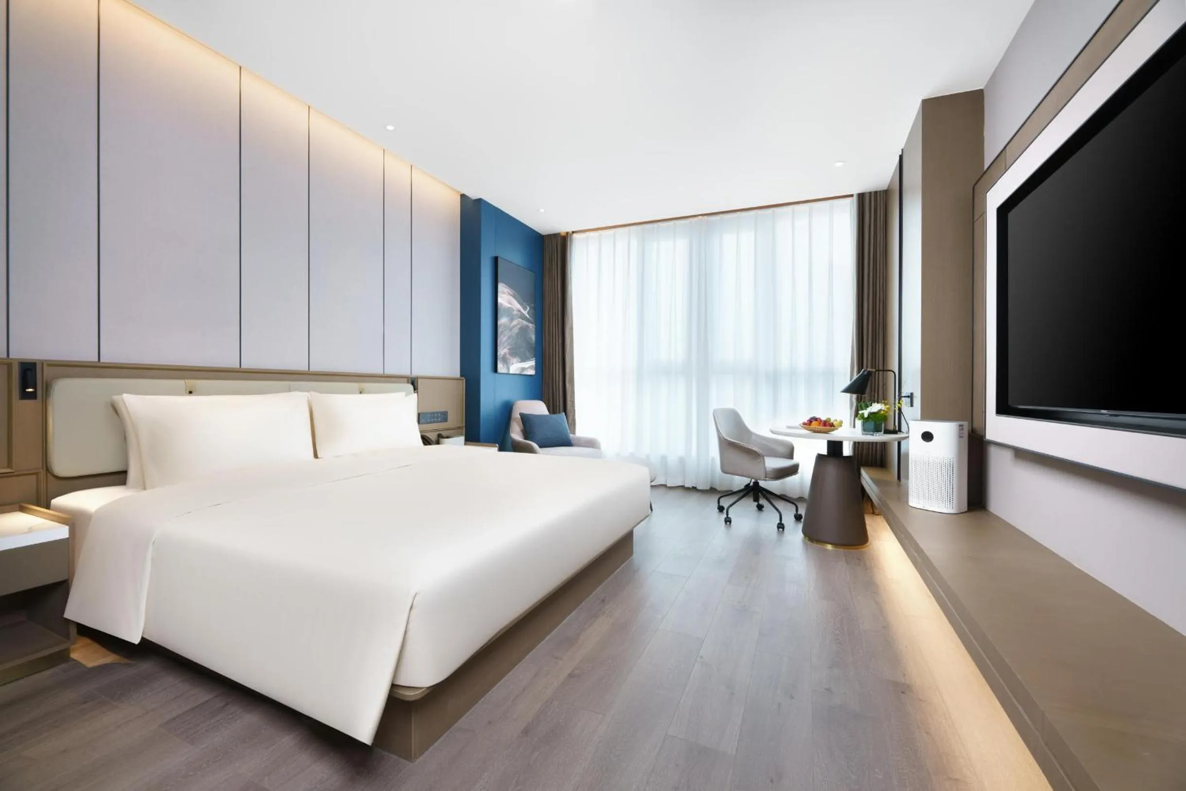 Bed in Atour Hotel Jinan West Railway Station