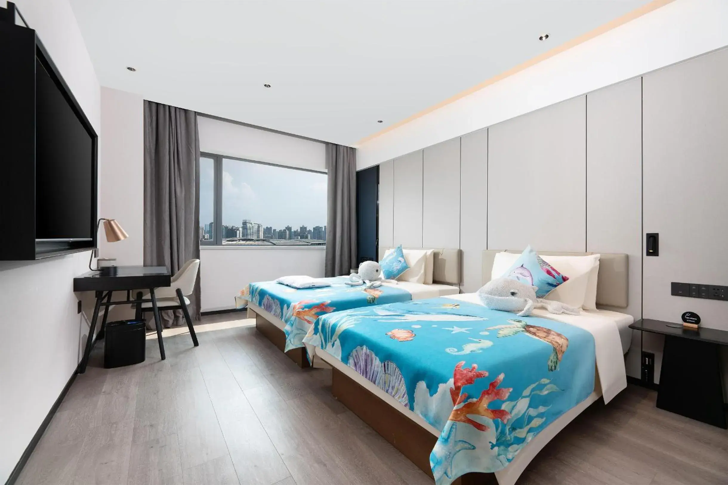 Bed in Atour Hotel Changsha Pedestrian Street IFC Center Bed in Atour Hotel Changsha Pedestrian Street IFC Center