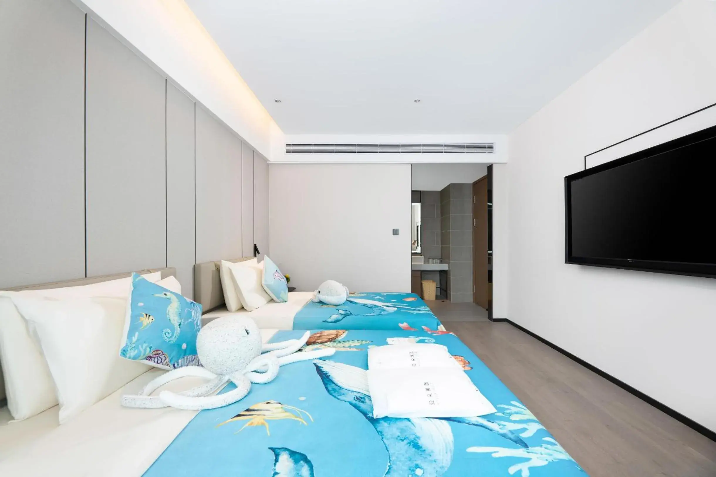 Bed in Atour Hotel Changsha Pedestrian Street IFC Center Bed in Atour Hotel Changsha Pedestrian Street IFC Center