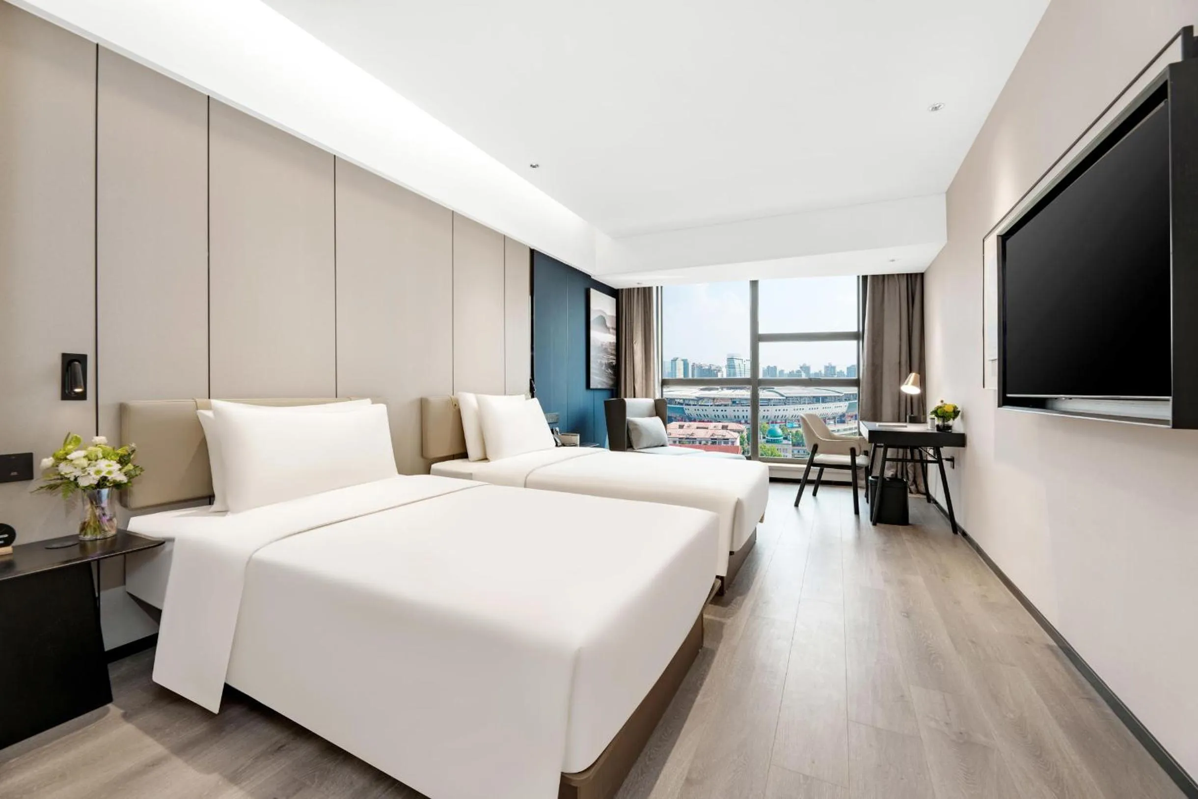 Bed in Atour Hotel Changsha Pedestrian Street IFC Center