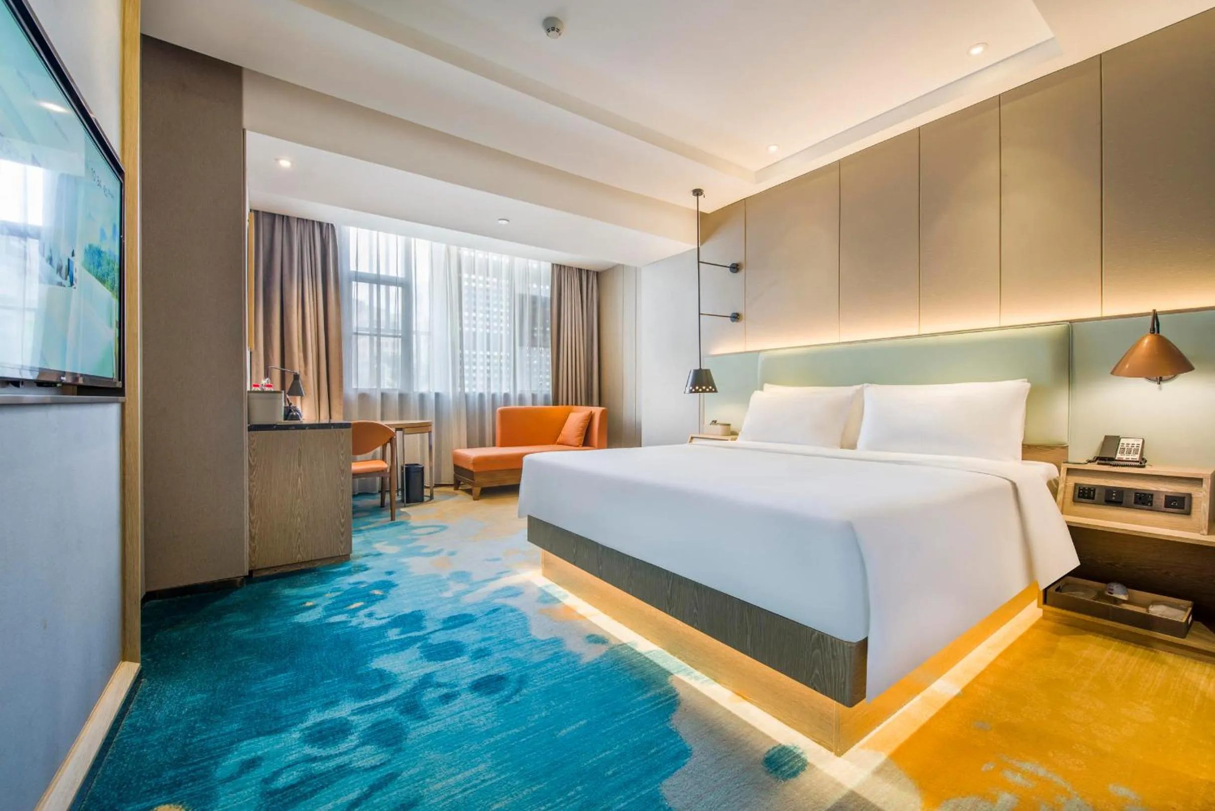 Bedroom, Bed in Atour X Hotel Zhujiang New Town Tianhe Park Station Guangzhou close to Canton Fair -Free shuttle bus to Canton Fair