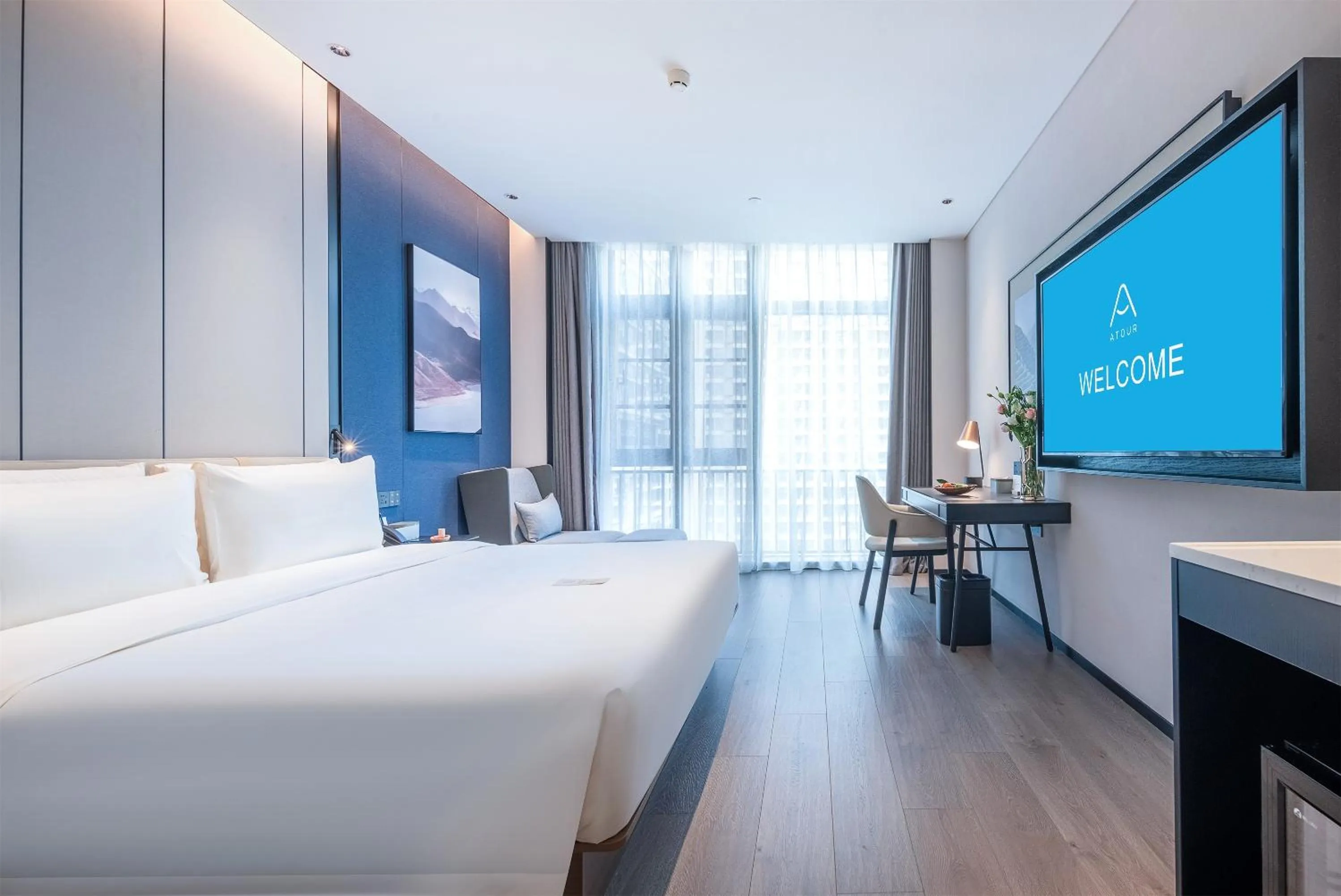 Bed in Atour Hotel Shenzhen Baoan Vanke Star City