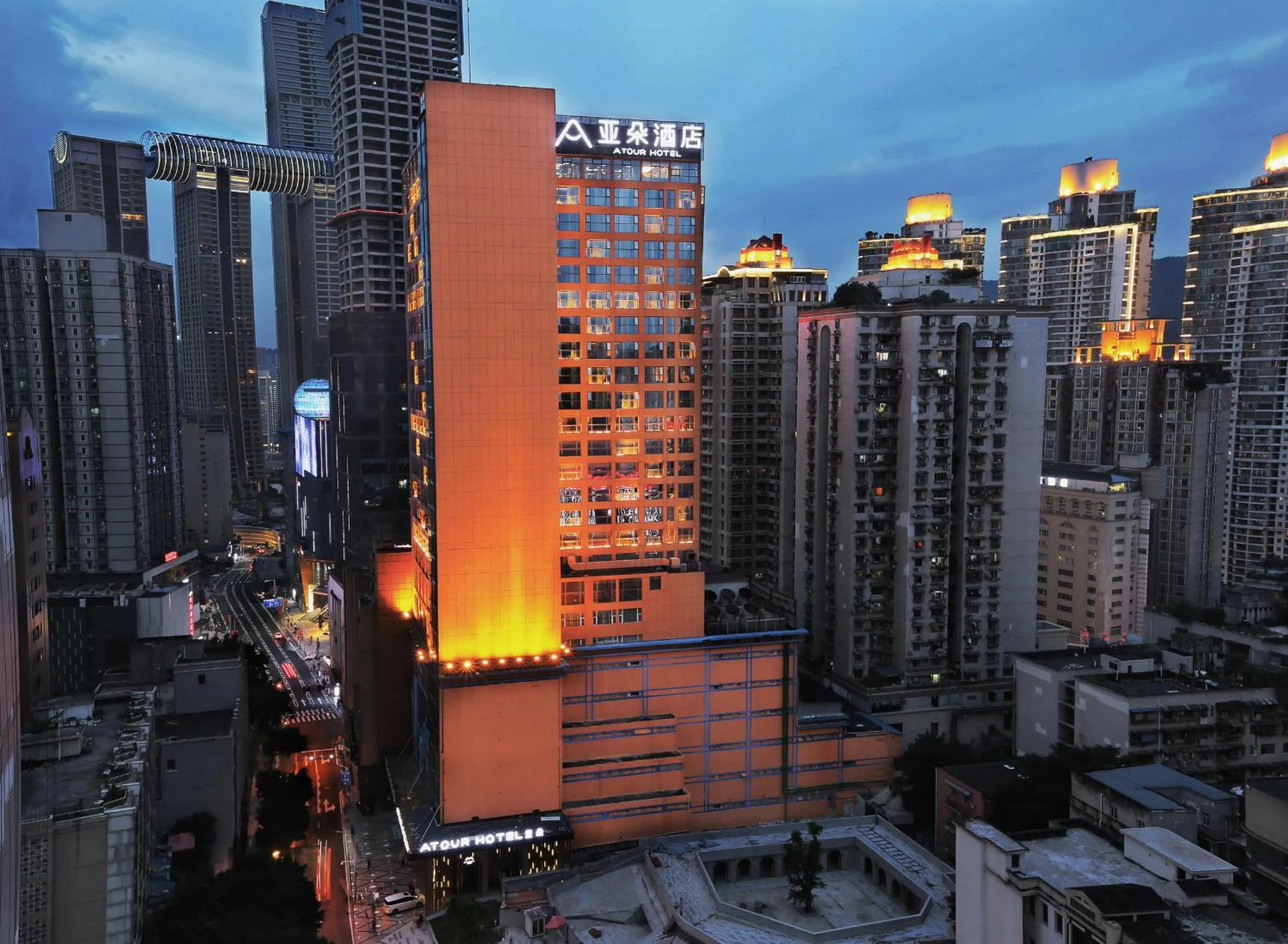 Property building in Atour Hotel Chongqing Jiefangbei Raffles City Riverview