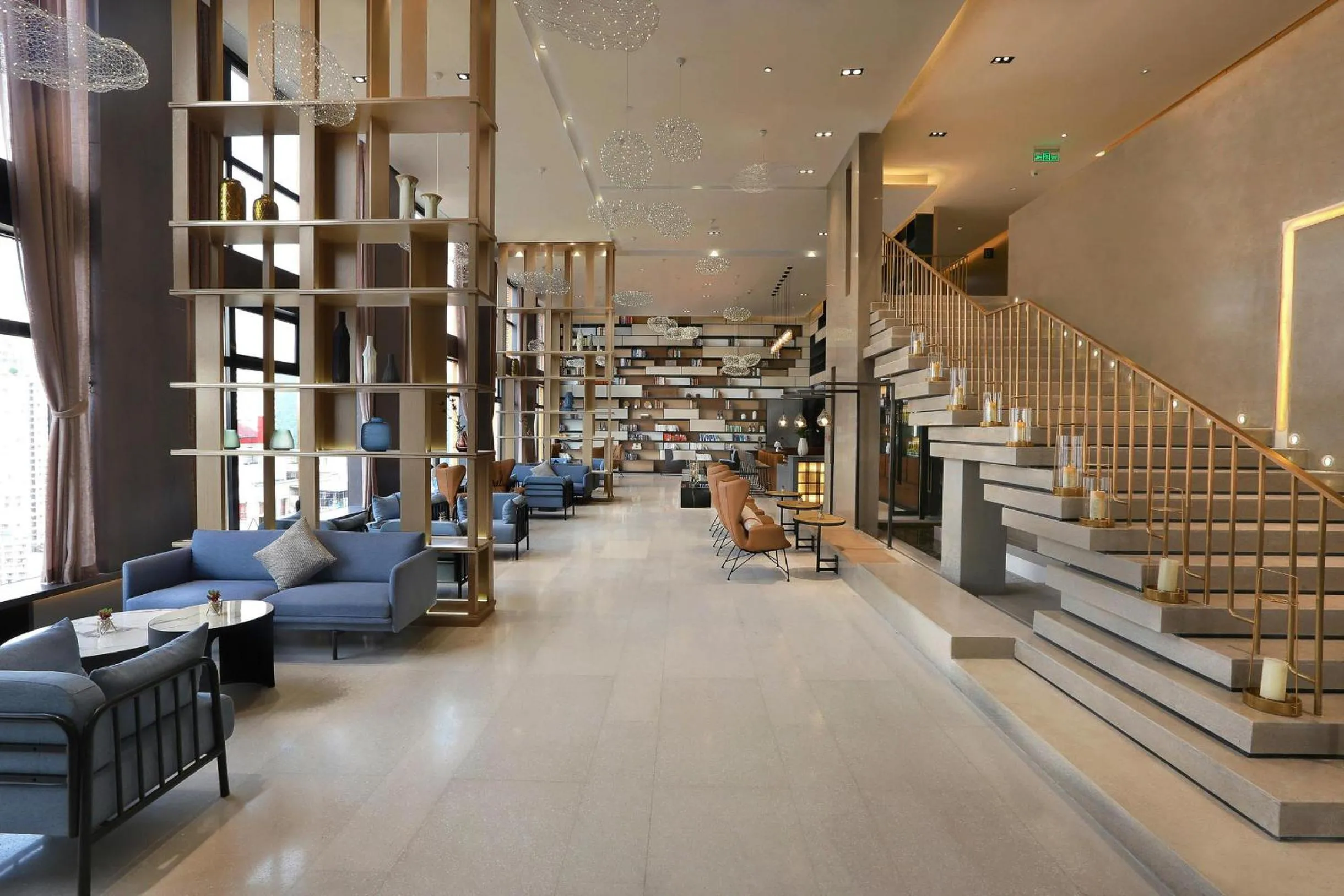 Seating area in Atour Hotel Chongqing Jiefangbei Raffles City Riverview