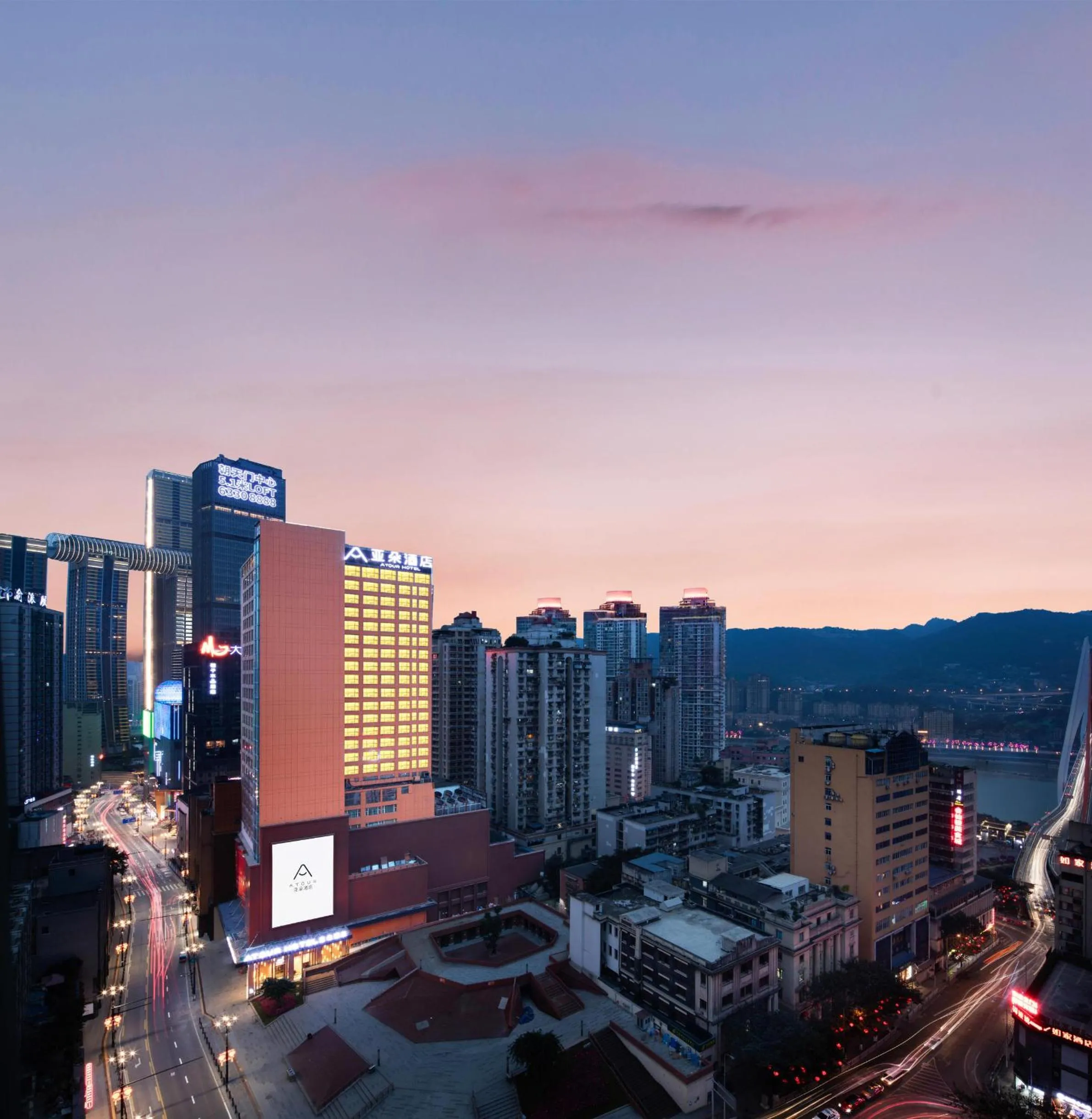 Property building in Atour Hotel Chongqing Jiefangbei Raffles City Riverview