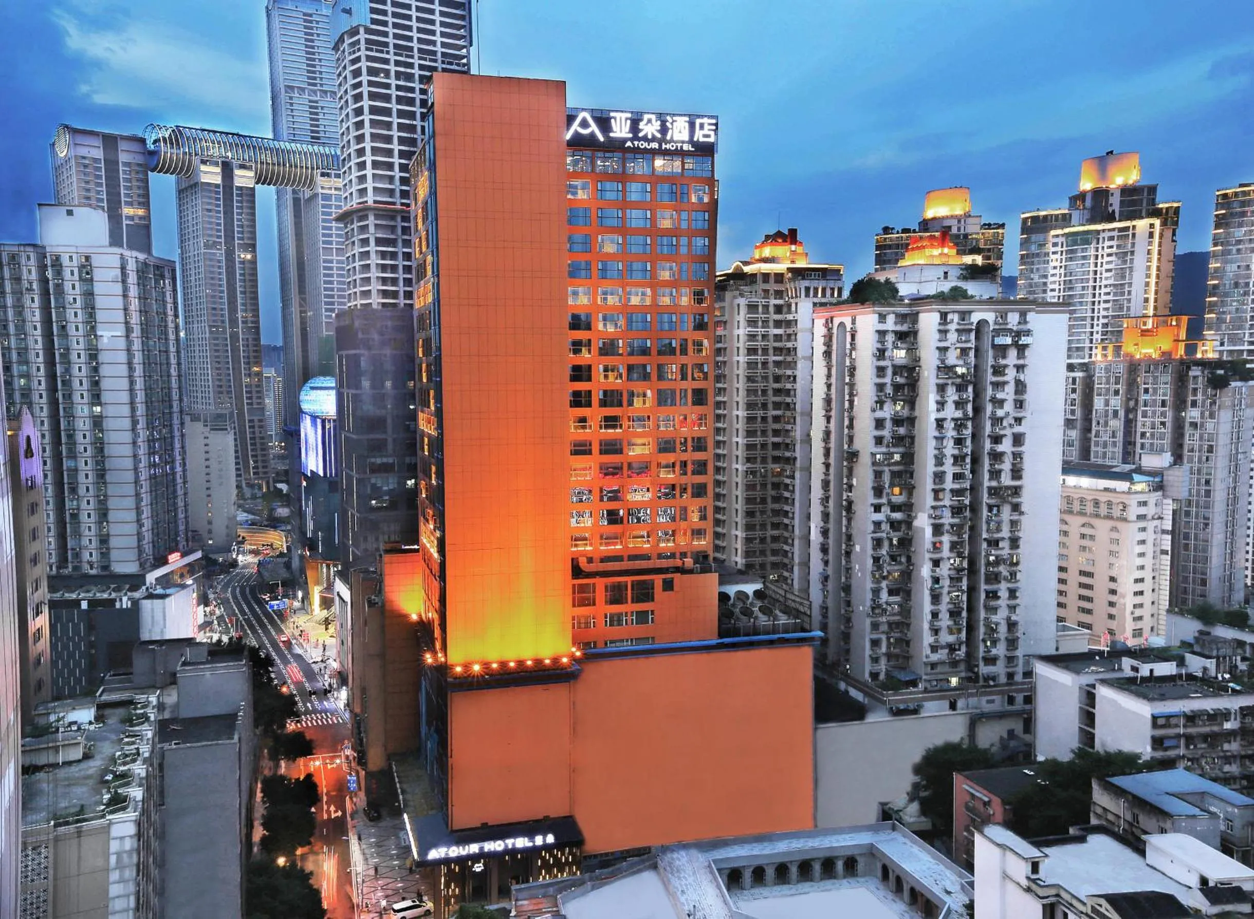 City view in Atour Hotel Chongqing Jiefangbei Raffles City Riverview