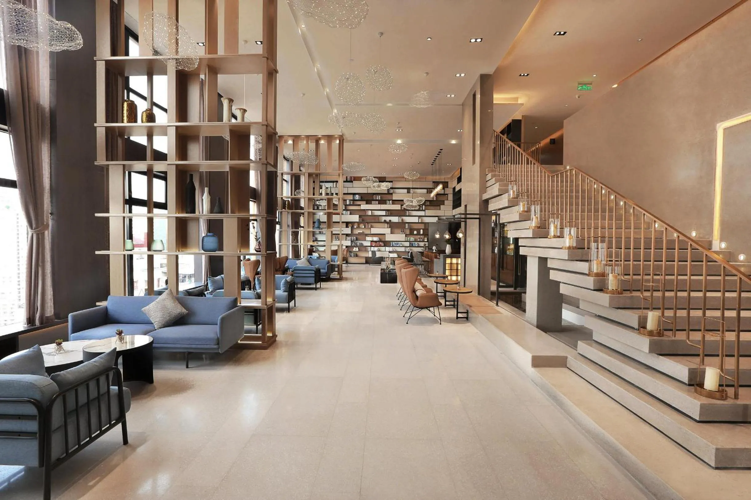 Seating area in Atour Hotel Chongqing Jiefangbei Raffles City Riverview