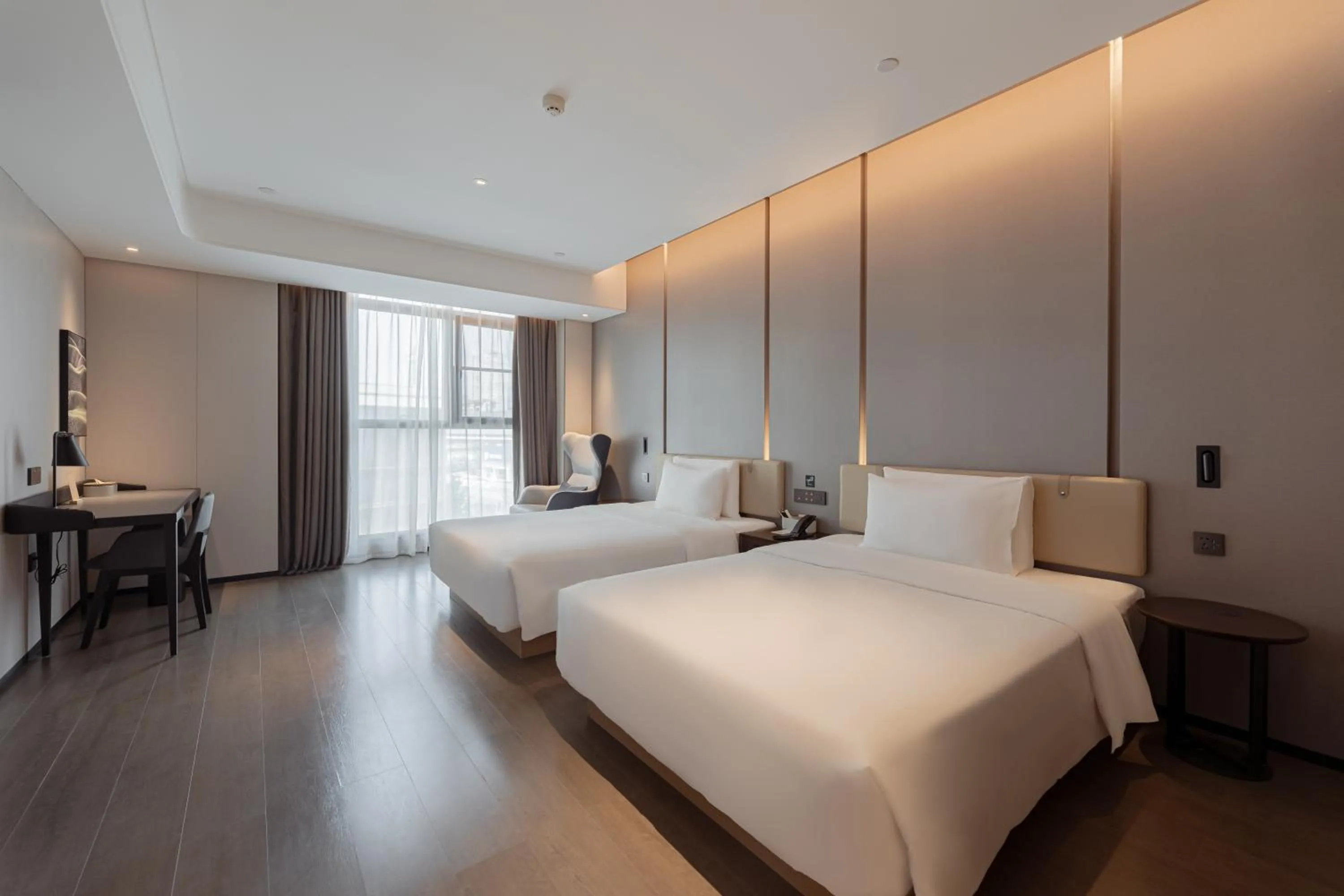 Bed in Atour Hotel Chongqing Qibo Center