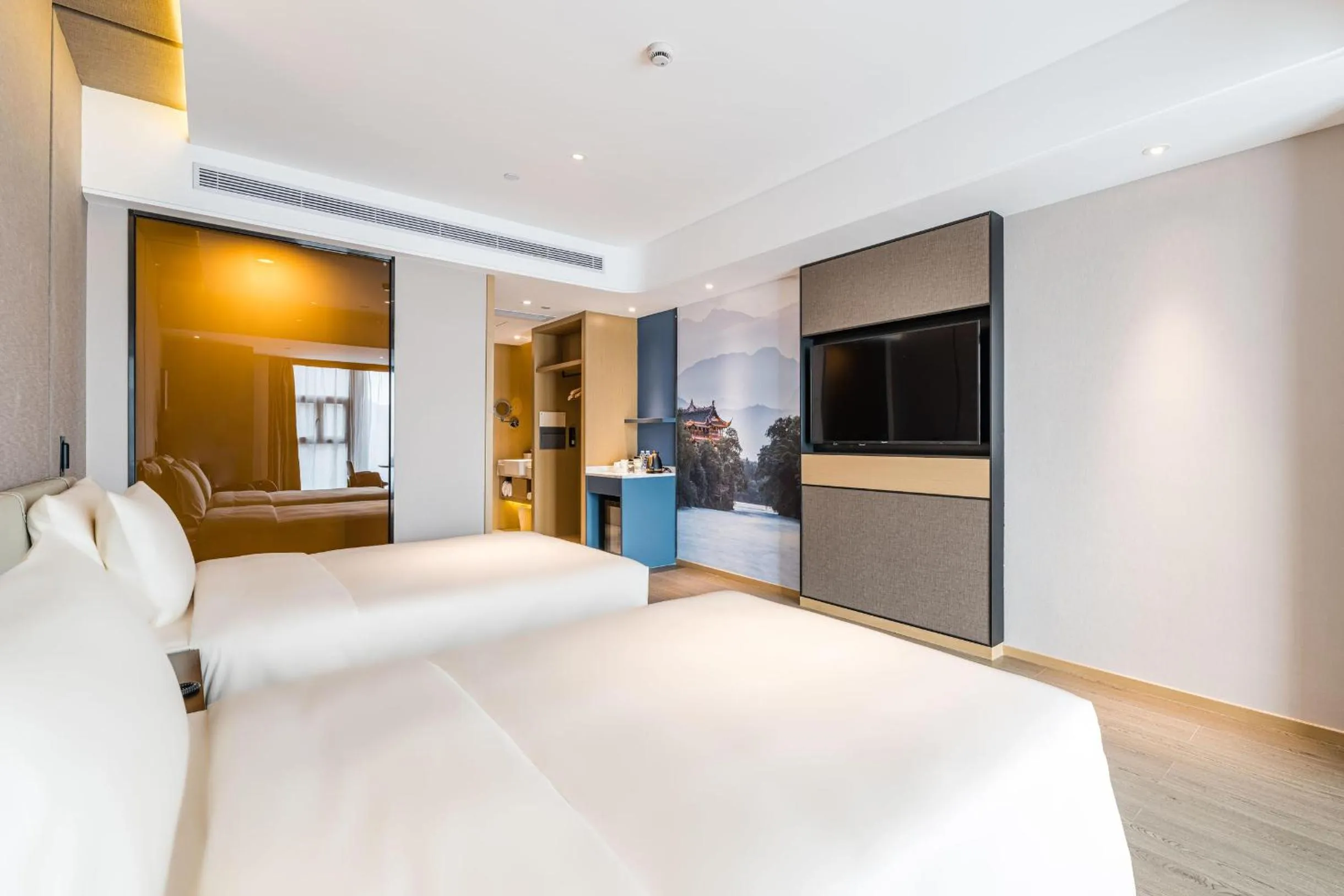 Bed in Atour Hotel Chengdu Taikoo Li Future Center