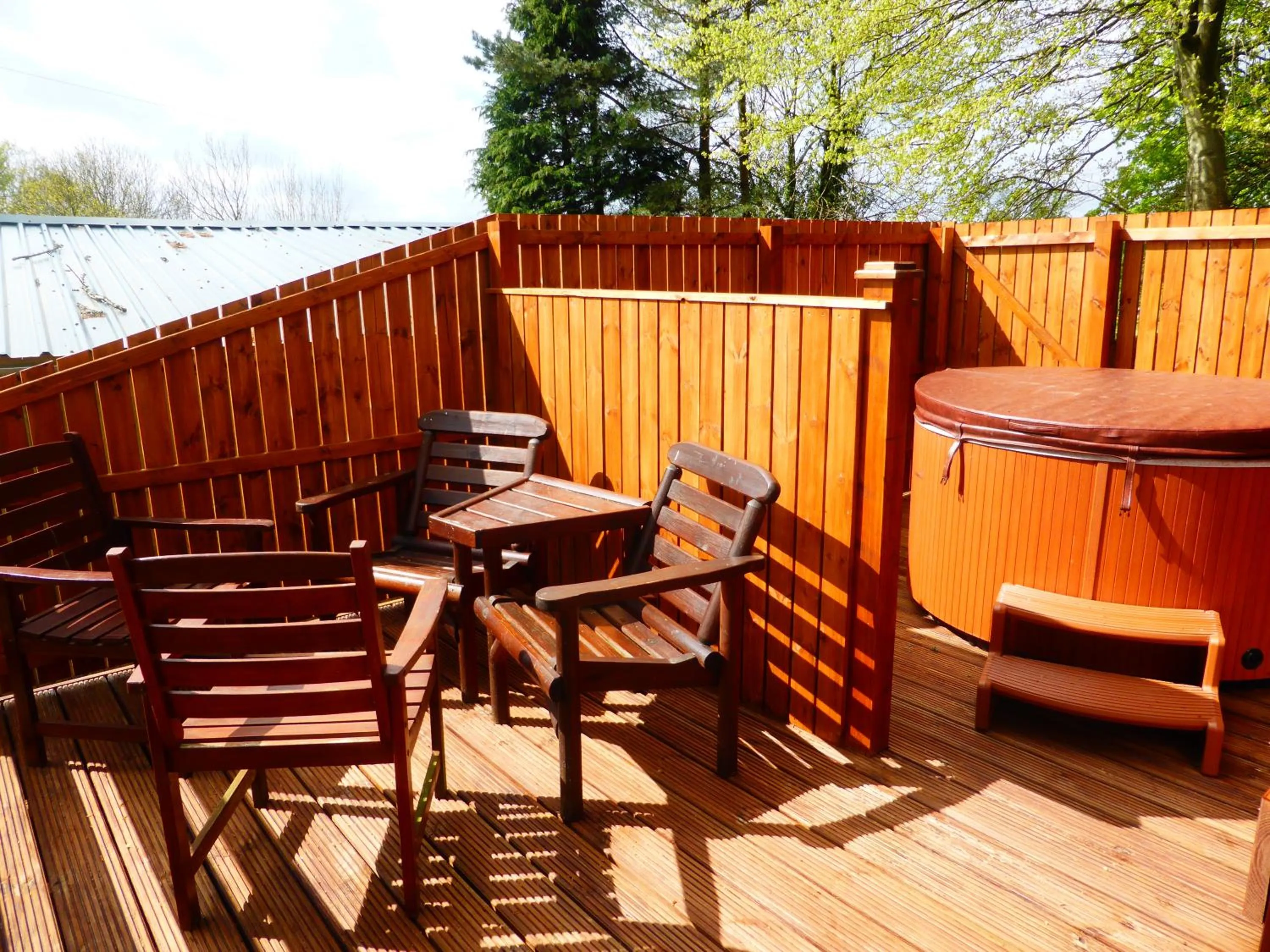 Balcony/Terrace in Birch Lodge 13 with Hot Tub