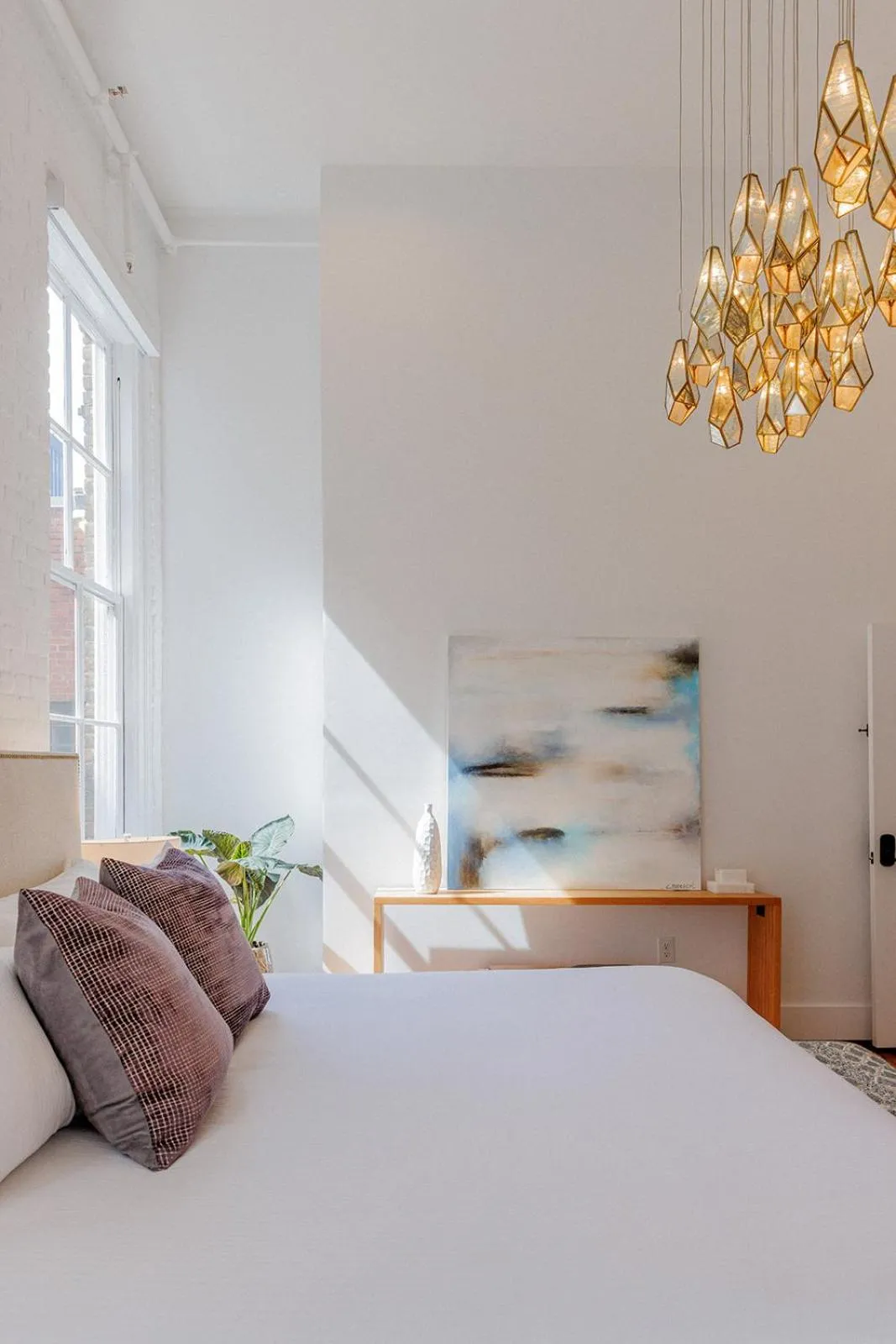 Bed in Fire Station One Boutique Hotel